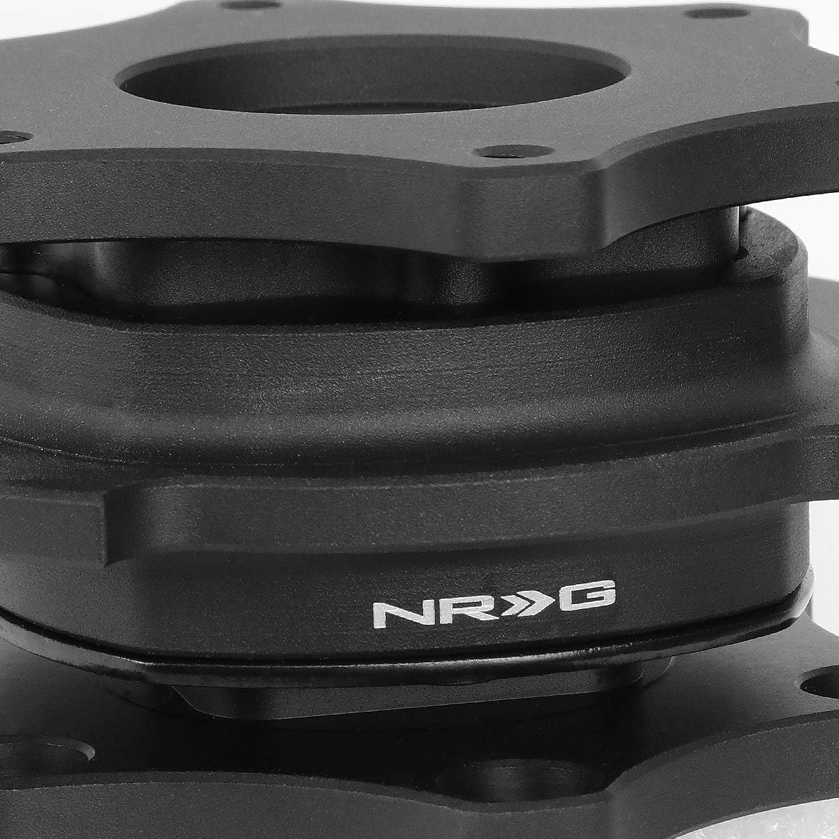 NRG Innovations NRG-SRK-R200MB-MB SRK-R200MB-MB SFI 42.1/6- Bolt Steering Wheel Quick Release Adapter, Matte Black - Black image number 5