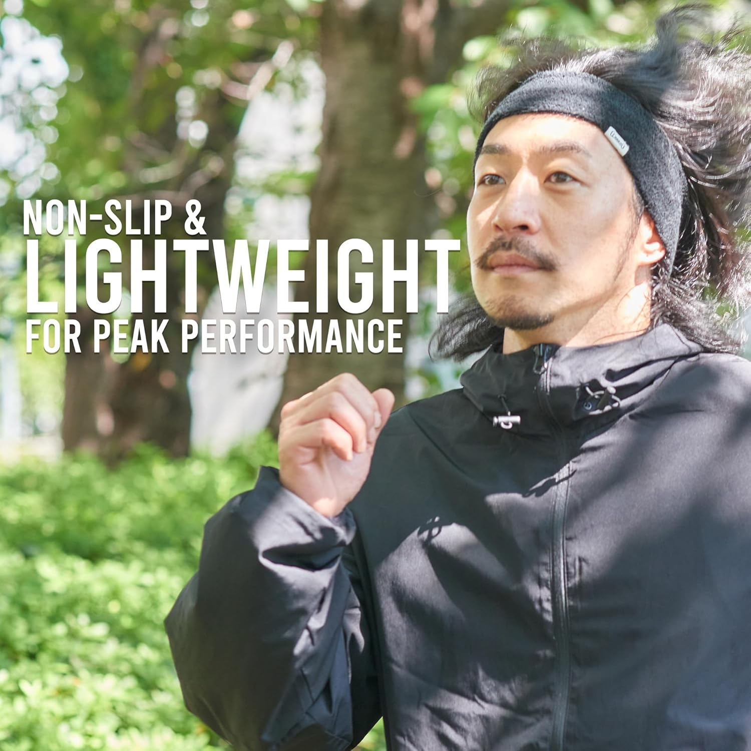 CHARM Mens Sports Headband 2-Pack - Towel Bandana Sweat Wicking Pair Active Wear - Light Grey image number 6