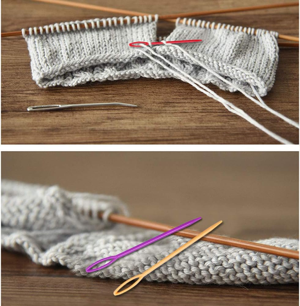 100 Pcs Plastic Sewing Needles, Big Eye Yarn Needles for Beginner, 9Cm Hand Sewing Needles for Sewing Craft and DIY Crafts image number 2