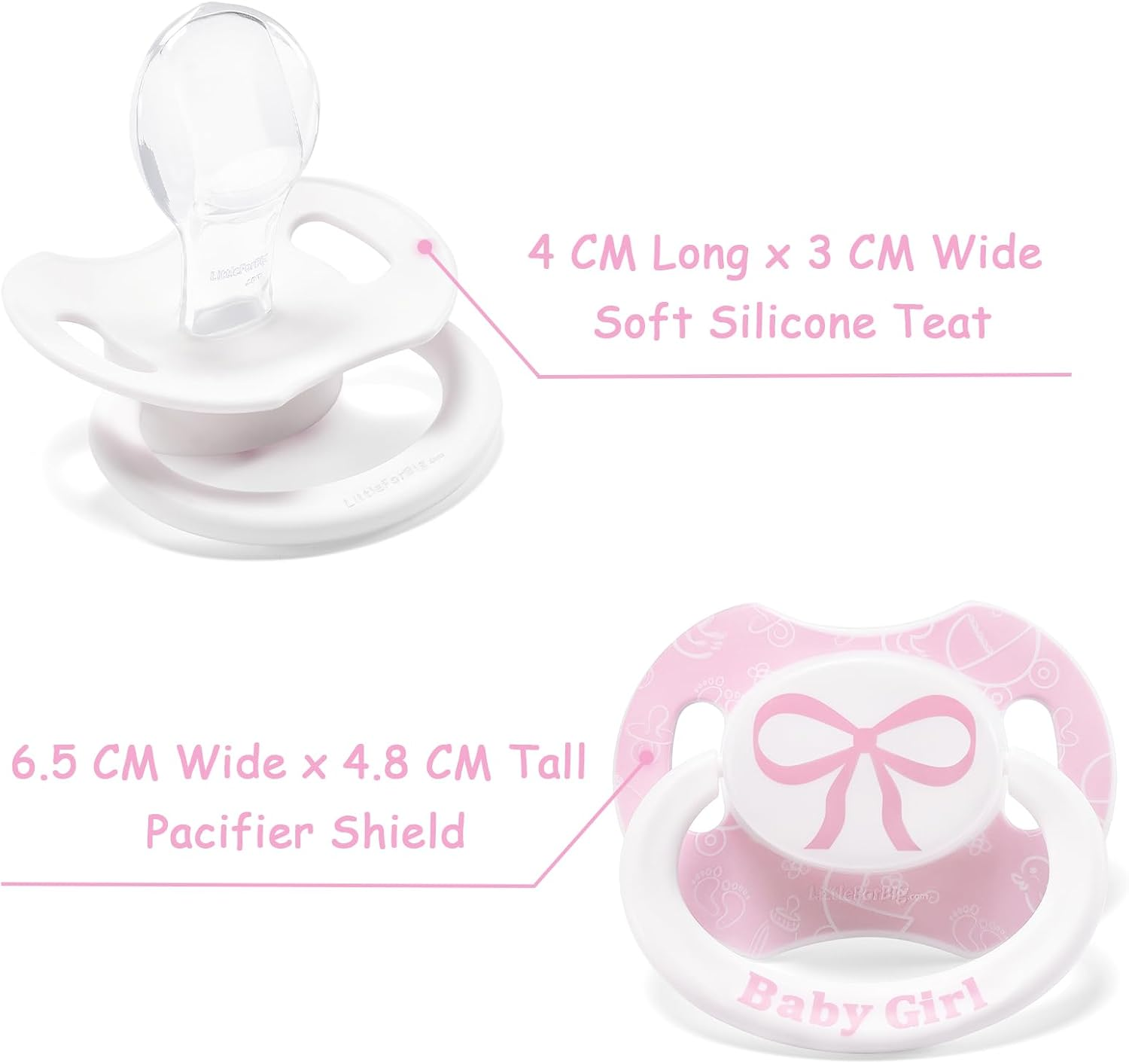 Littleforbig Bigshield Generation-Ii Adult Sized Printed Pacifier Baby Girl Pattern image number 1
