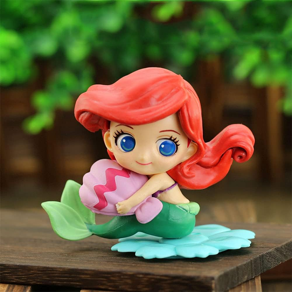 Blingabc Mermaid Cake Topper Little Mermaid Doll with Seashells for Ariel Cake Decoration Mermaid Figurines for under the Sea Mermaid Theme Princess Kids Birthday Baby Shower Party Supplies image number 4