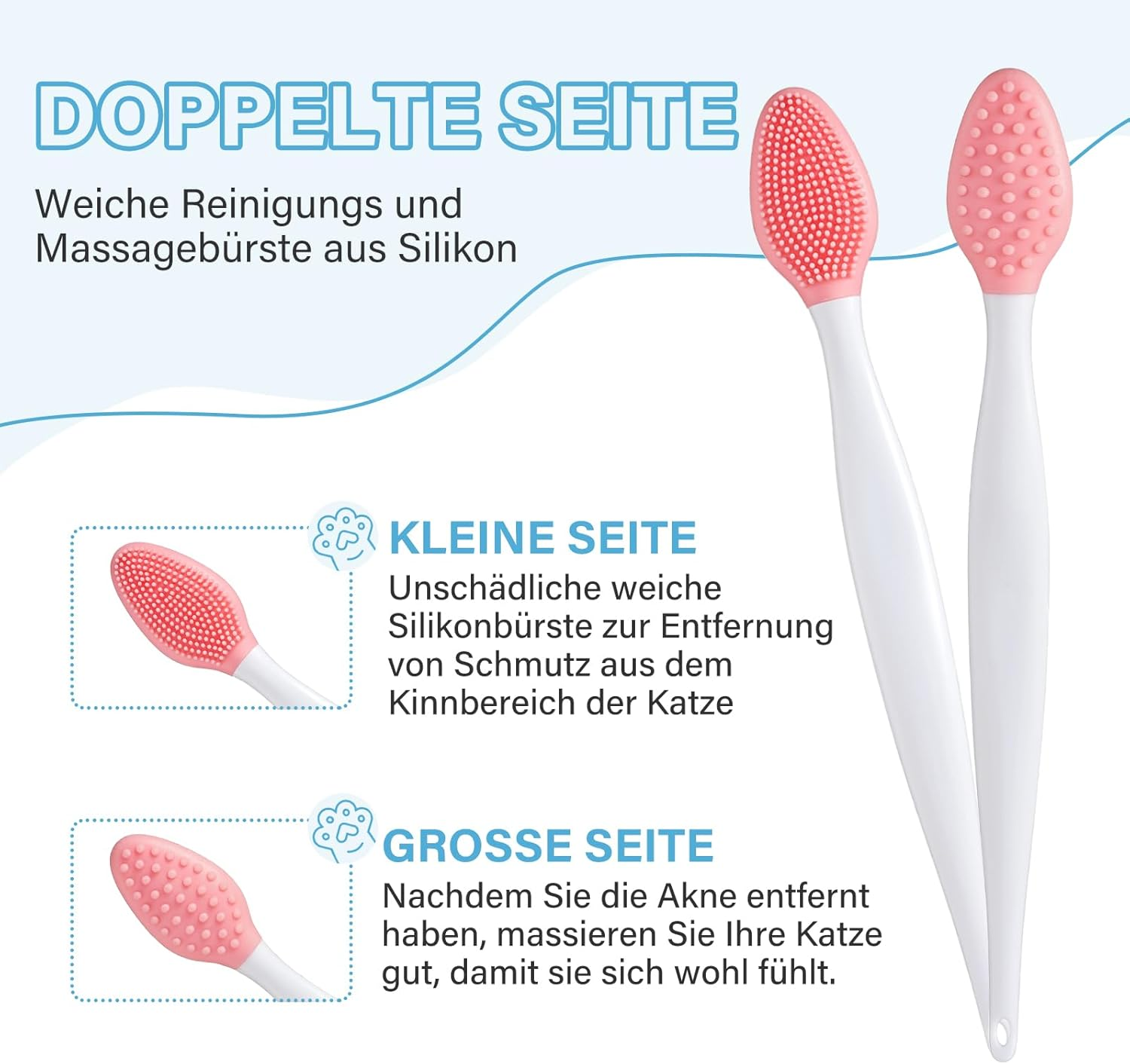 GJYC PET Cat Acne Cream, Cat Acne Chin Care Set - Gently Removes Cat Chin Blackheads, Equipped with Cat Acne Cleaning Brush, Nourishes Cat Chin Softness and Freshness, 30 Ml image number 3