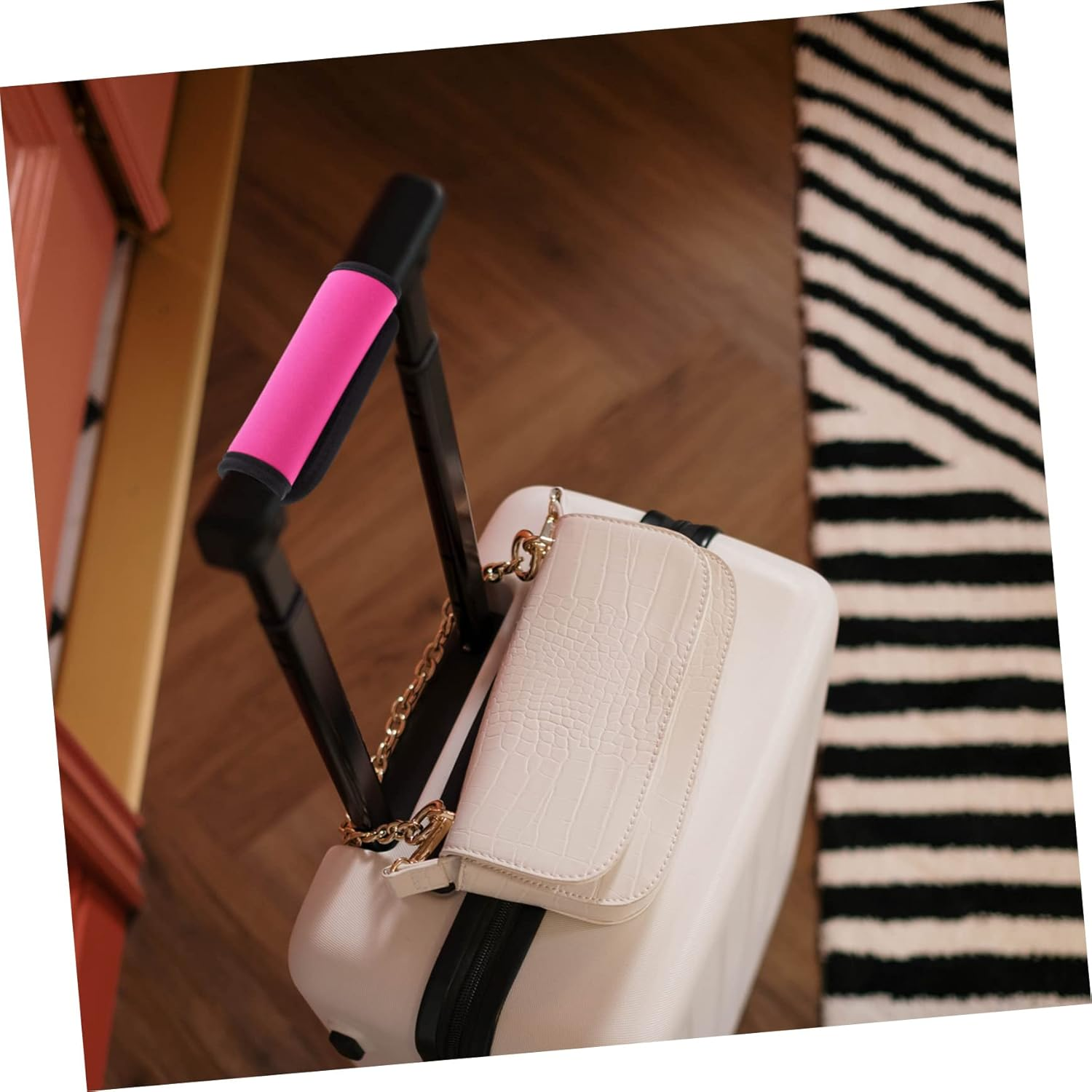 GAROZATION Neoprene Luggage Handle Wraps Simple Style Comfortable Hand Protectors for Traveling Suitcase Handle Covers