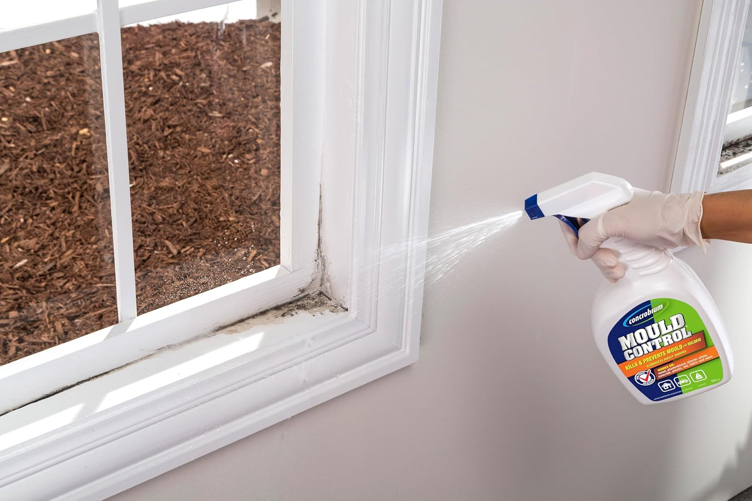 Concrobium Mould Control Spray 946Ml &ndash; Non-Toxic & Bleach-Free, for Homes, Vehicles & Marine, Effective Mould Elimination, Safe on Multiple Surfaces, Prevents Future Growth image number 3