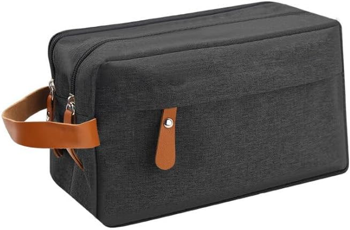 Men'S Water Resistant Canvas Toiletry Bag, 1Pc Black Hanging Shaving Bag, Water Resistant Canvas Shaving Bags Oxford Cloth Toiletry Bags,Travel Cloth Toiletry Caddy for Men image number 5