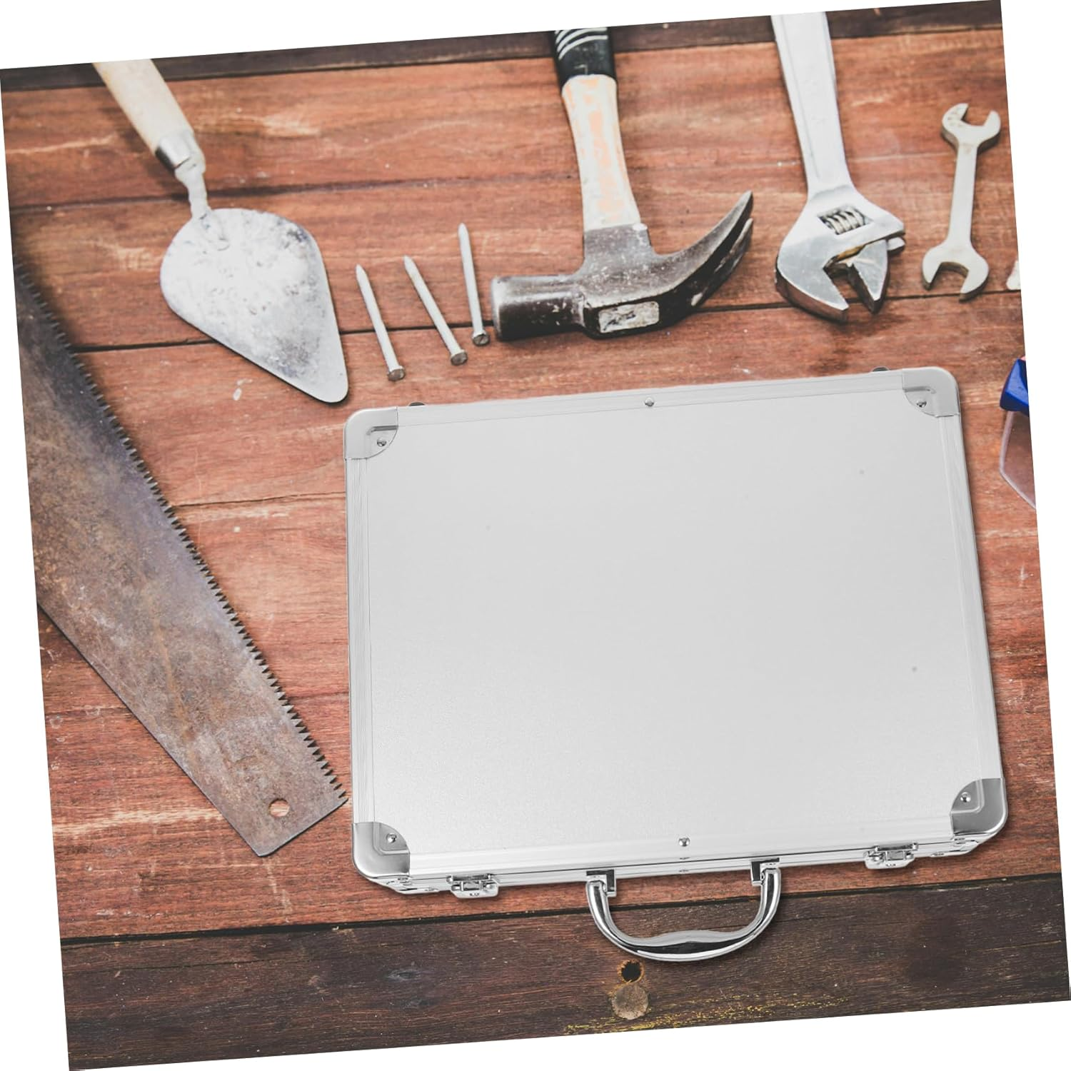 WHAMVOX Aluminum Alloy Shockproof Tool Box Foam Insert Portable Medicine Carrying Case Lockable Storage Suitcase for Outdoor Travel and Instrument Accessories 36X27.5X7Cm image number 2