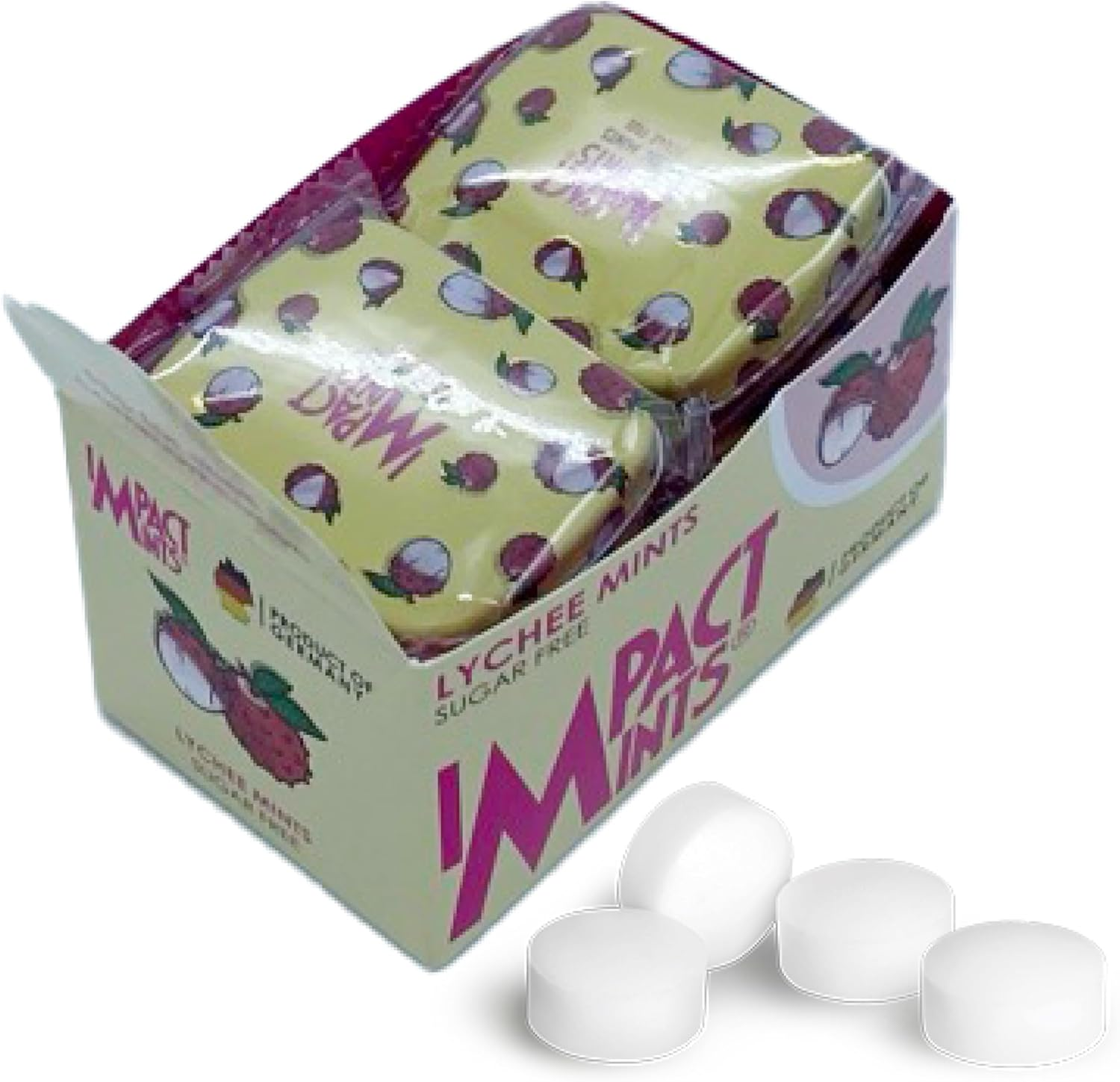 Impact Mints Candy Fruity Lychee Sugar Free 6 Tins image number 1