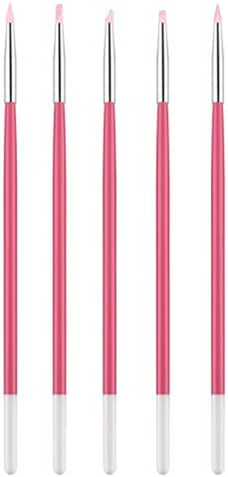 5Pcs/Set Silicone Nail Art Pen Brush Wood Carving Emboss Hollow Pottery Sculpture Shaping Dotting DIY Manicure Tools 18Cm Zhengpingpai