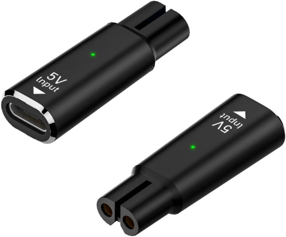 [2 Pack] T Tersely 5V Type C Shaver Adapter Charging Converter for Philips One Blade QP2724 QP2834, MG7910 MG5910 MG9510, 2000 2400 3600 Series Norelco, USB Cord for Philips Series 3000 5000 7000 9000 image number 4