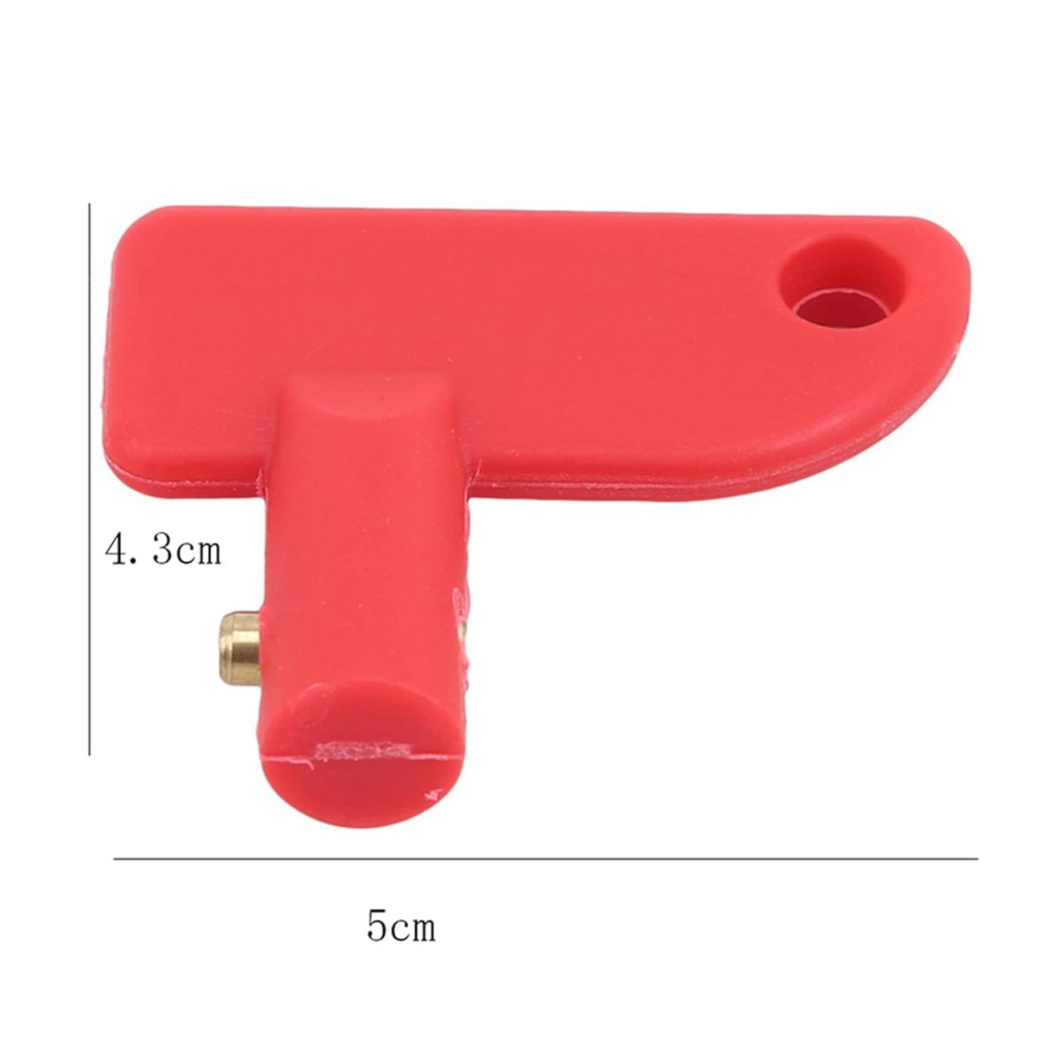 2 Pcs Battery Disconnect Isolator Switch - Battery Cut off Switch with Replacement Key for Battery Disconnect Isolator Power Kill Switc H Fit for Marine Car Boat RV ATV Auto Truck（Red） image number 3