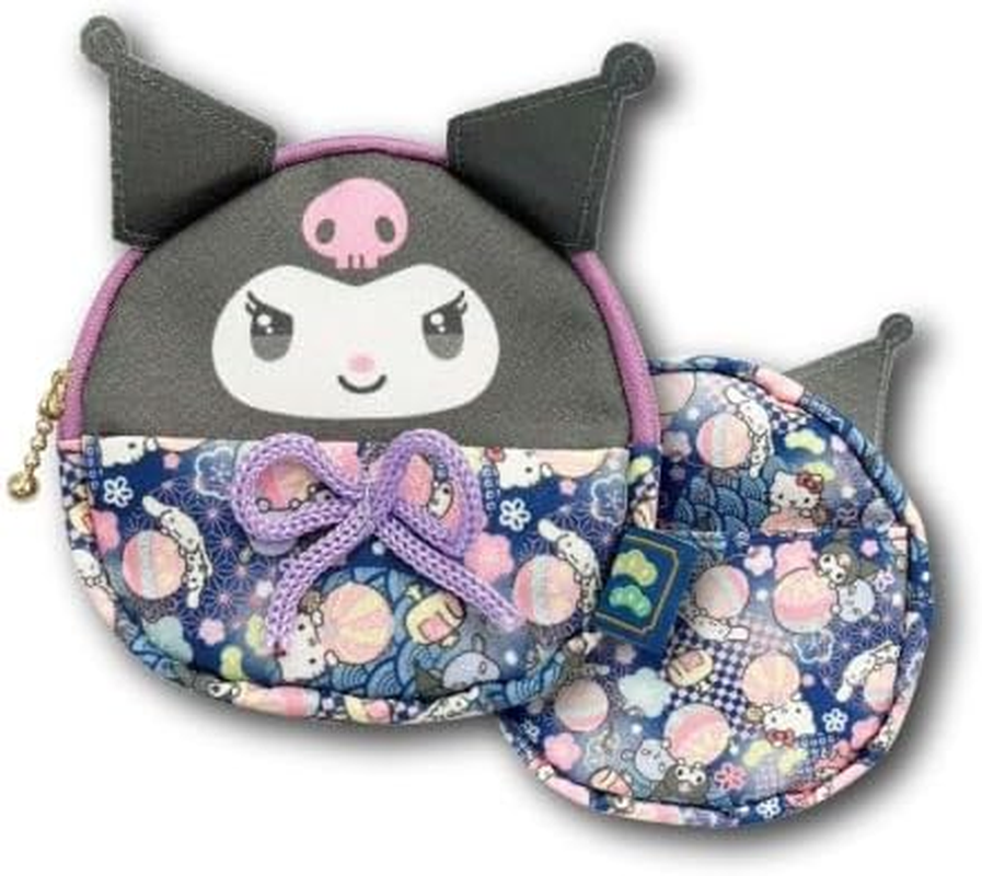 Hatayama Shoji Sanrio Japanese Pattern Hiyori Series 33202934 Daruma Pouch with Gusset, Chromi, Approx. H 3.9 X W 3.9 X D 1.2 Inches (10 X 10 X 3 Cm)