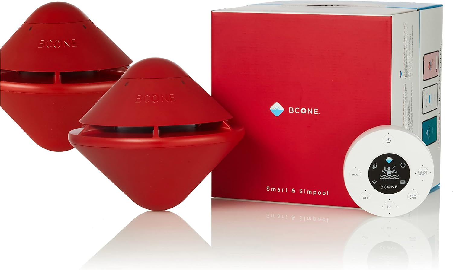 Lifebuoy Bcone Smart Floating Pool Safety Alarm System with Extra Buoy, Works with Alexa and Google Assistant. Wi-Fi Connectivity, App Control from Anywhere. Powerfully Loud Alarm on Both the Pool and Home Units. Quick Installation image number 3
