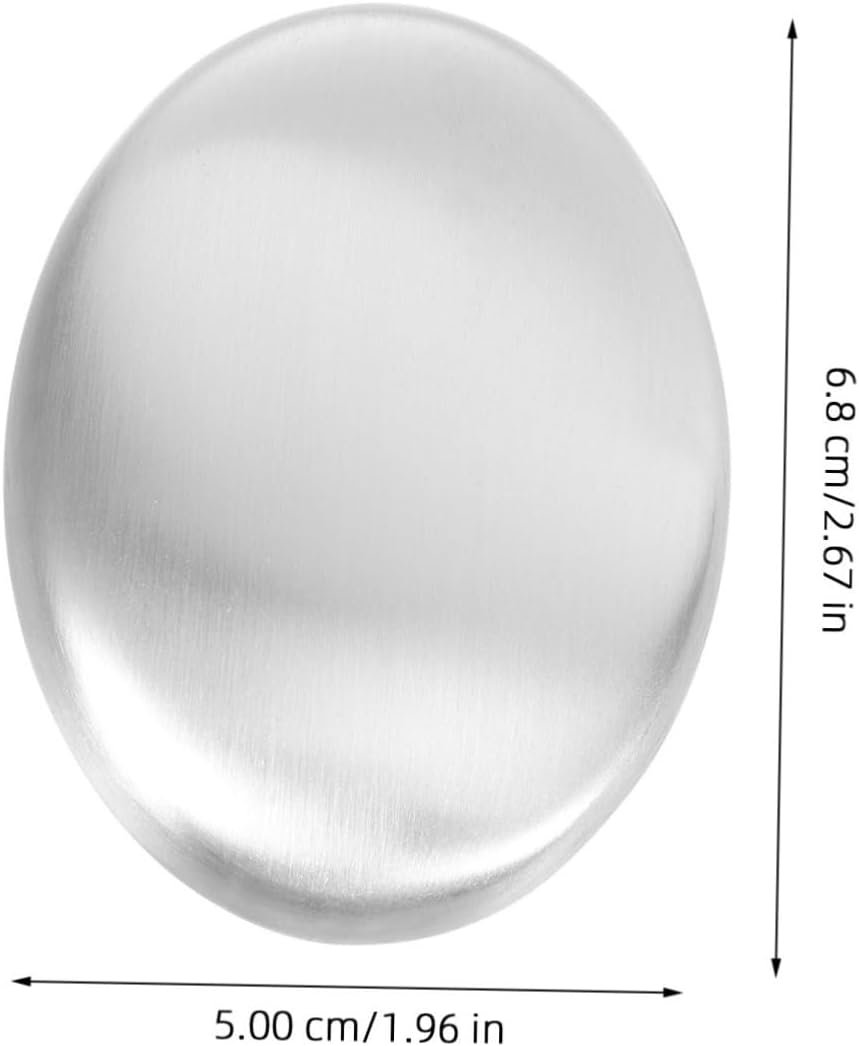 Zerodeko 2Pcs Odor Absorbing Metal Soap Bar Stainless Steel Soap for Kitchen Home Travel image number 4