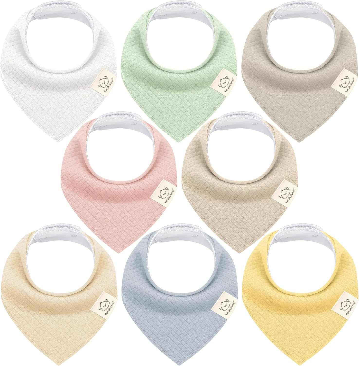 8-Pack Organic Baby Bandana Bibs for Girls - Super Absorbent Baby Dribble Bibs for Drooling and Teething Infant, 100% Cotton Extra Soft for Newborn, Infant 0-36 Months (Eclipse)