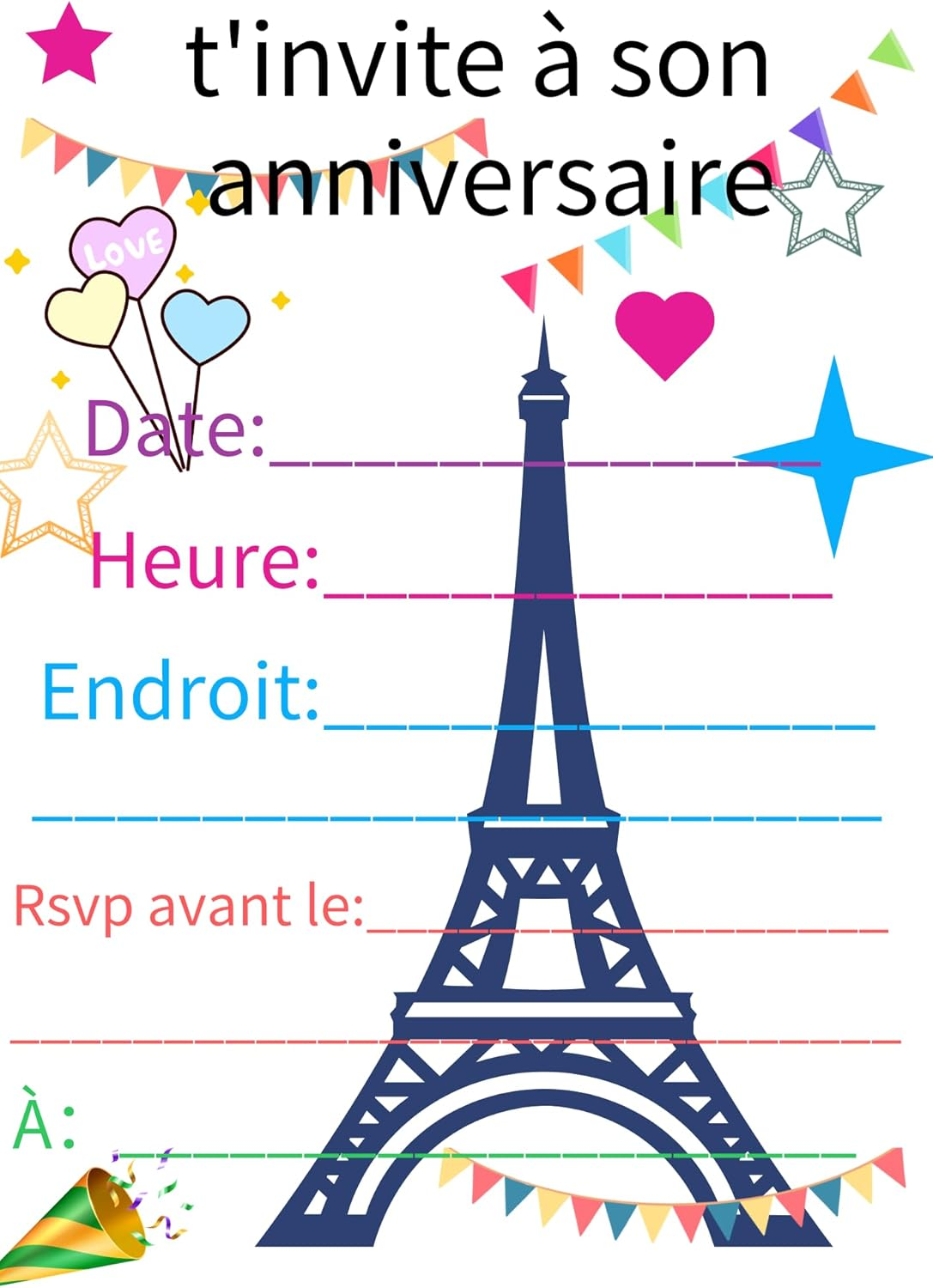 30 Birthday Invitation Cards,Party Invitation Card, Uniquely Designed Birthday Cards for Children,Men, Women and Kids (Yellow)