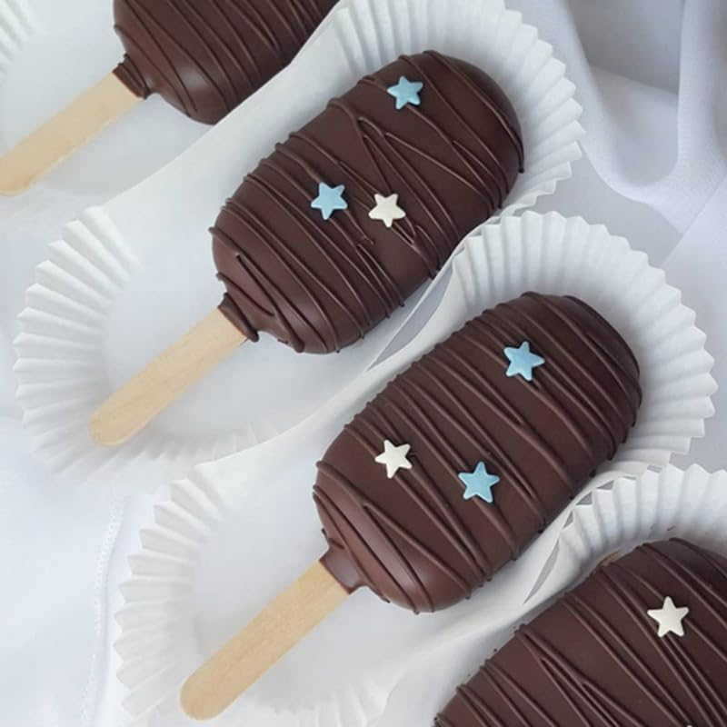 1000-Pack Natural Wooden Craft Sticks, Paddle Pop Sticks for DIY Projects, Ice Cream, and Coffee Stirring, 4.49 X 0.39 X 0.08 In - Colourful image number 4