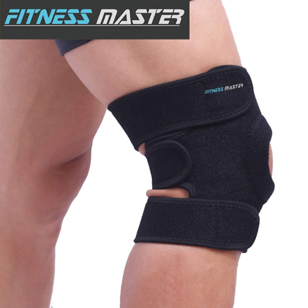 Sport Adjustable Knee Support Brace Protector Strap Compression Sleeve Gym Pad image number 4