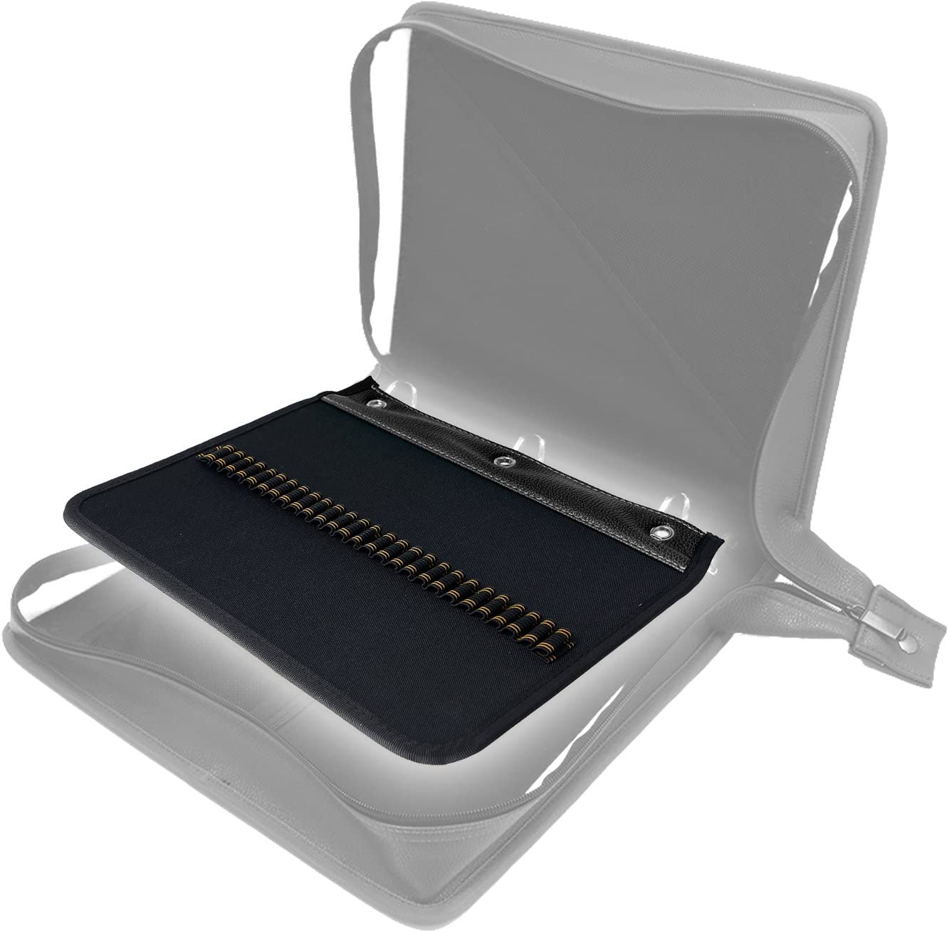 YOUSHARES 54 Slots Pencil Sleeve - 3 Ring Pencil Case Stationery Organizer for Standard 3-Ring Binder, Black image number 5