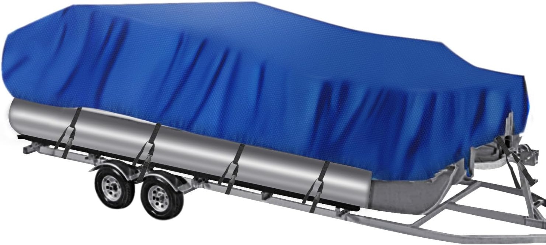 NEVERLAND Trailerable Boat Cover Waterproof Heavy Duty Marine Grade Polyester Canvas Fits V Shape/V-Hull and Tri-Hull Runabouts, Pro-Styl, Bass Boats (Boat Length 20-22Ft, Beam Width up to 102",Black)