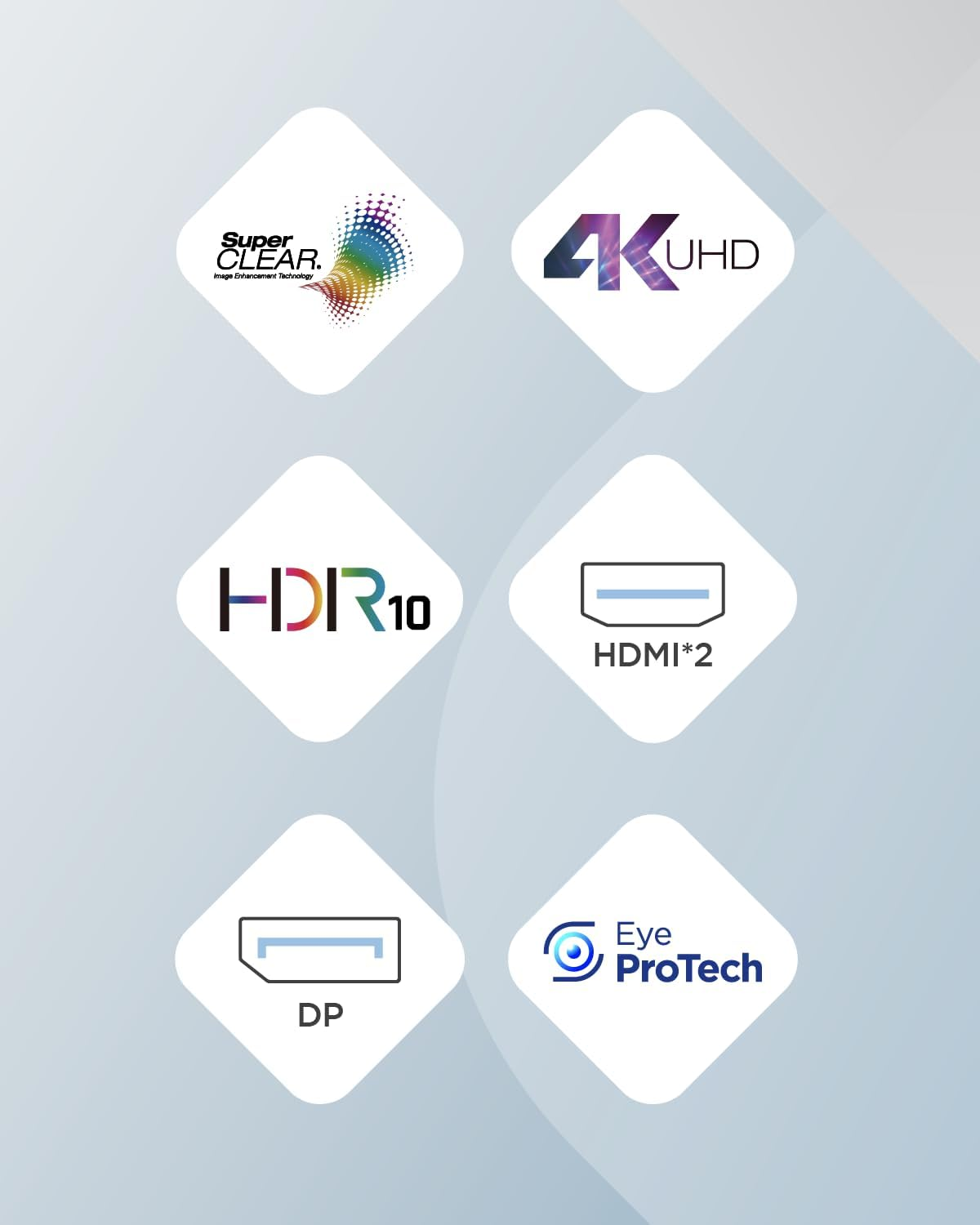 Viewsonic VA3208-4K-MHD 32 Inch 4K Monitor with Built-In Speakers, HDR10, UHD 3840X 2160, Eye Protech, Superclear VA Panel, HDMI and Displayport image number 6