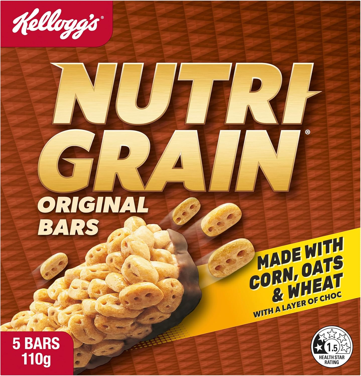 Kellogg'S Nutri-Grain Original Cereal Snack Bars, 5 X 22G image number 6