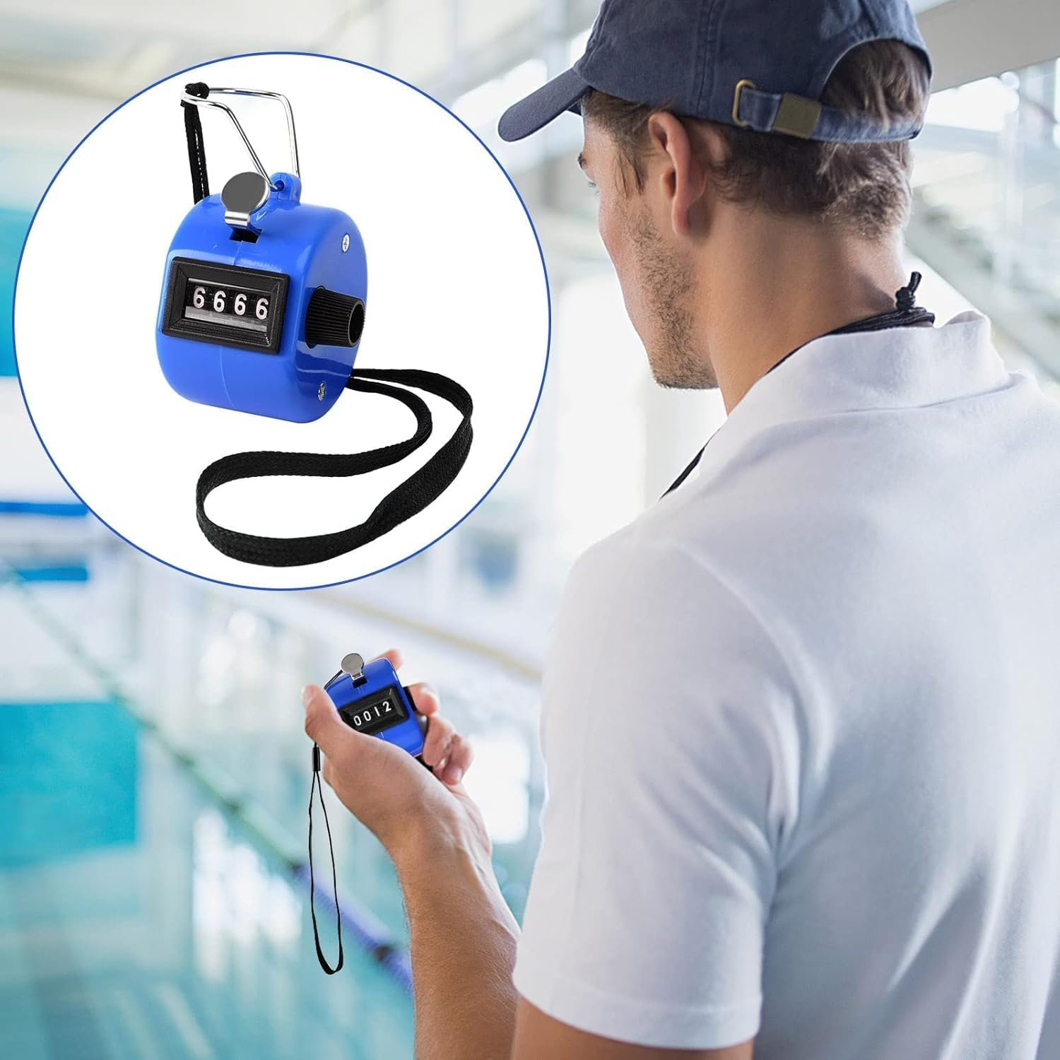 Tally Counter 6 PCS Hand Tally Counters Manual Click Counter 4 Digit Clicker Counter Number for Counting Golf Scoring, Click Counter with Finger Ring, for Counting, Coaching, Golf, Fishing image number 6