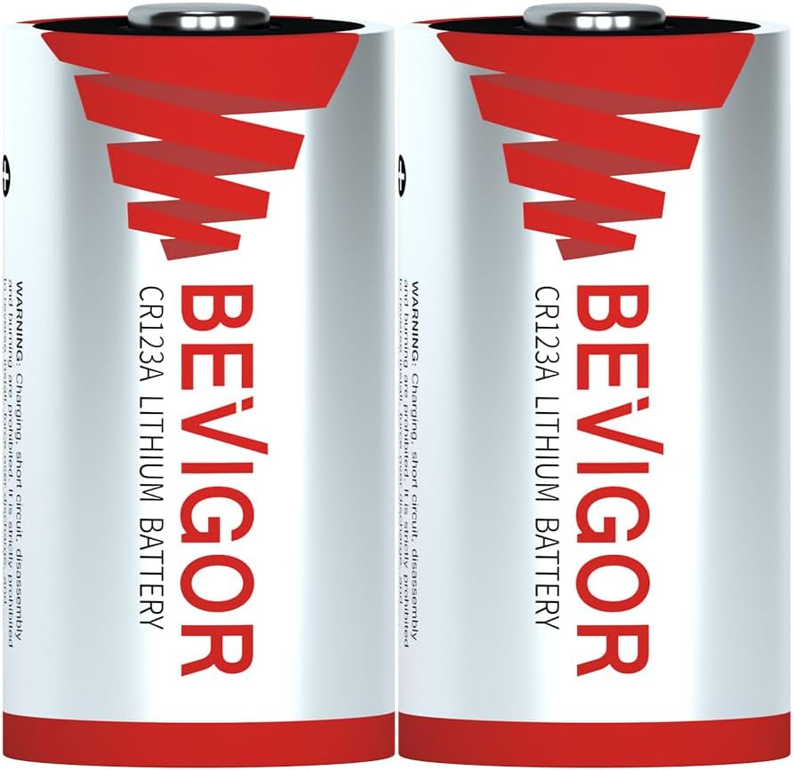 BEVIGOR CR123A 3V Lithium Batteries 2 Pack,1500Mah Photo Lithium Battery, 3 Volt 123 Battery Lithium for Flashlight and Security Device【Non-Rechargeable】 image number 3