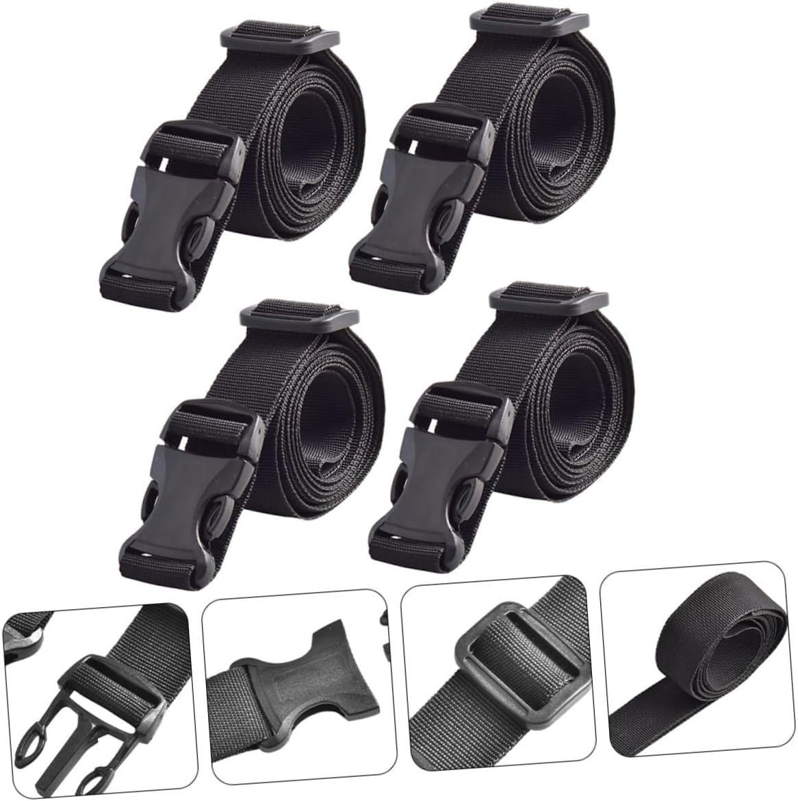 TOGEVAL 12Pcs Practical Outdoor Luggage Tie down Straps Luggage Straps for Suitcases Tie down Belt Lashing Fastening