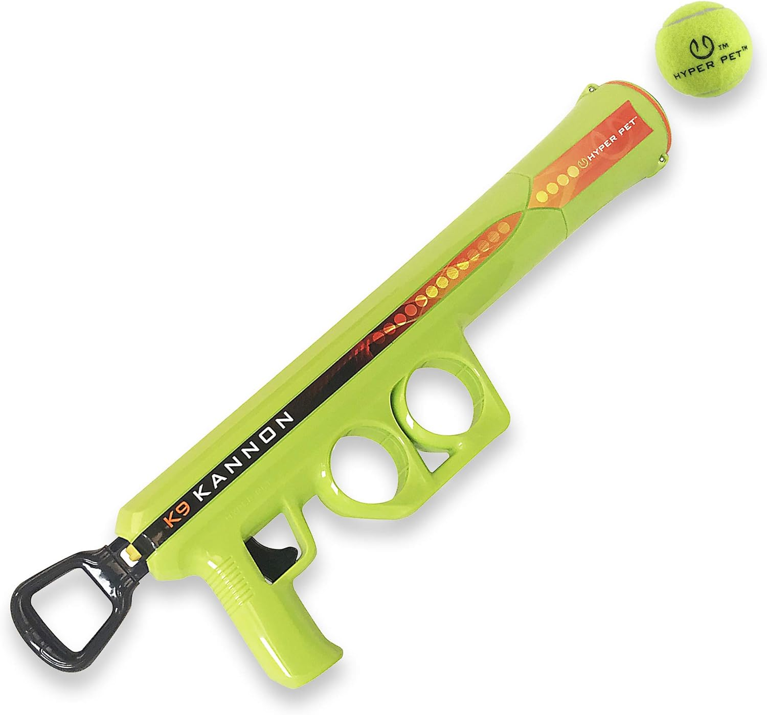 Hyper Pet K9 Kannon Dog Ball Thrower Launcher for Dogs, All Breeds up to 60 Pounds, with One Hyper Pet 2.5 Inch Tennis Ball, for All Breeds