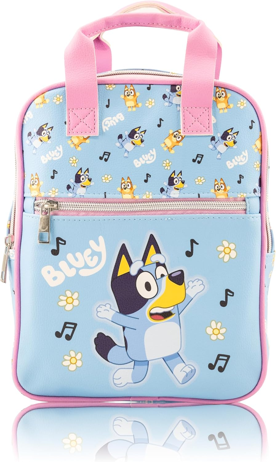 'Fast Forward Sitch, Hello Kitty or Bluey Mini Backpack for Kids & Adults | 10'' PU Leather Bluey Backpack Purse'