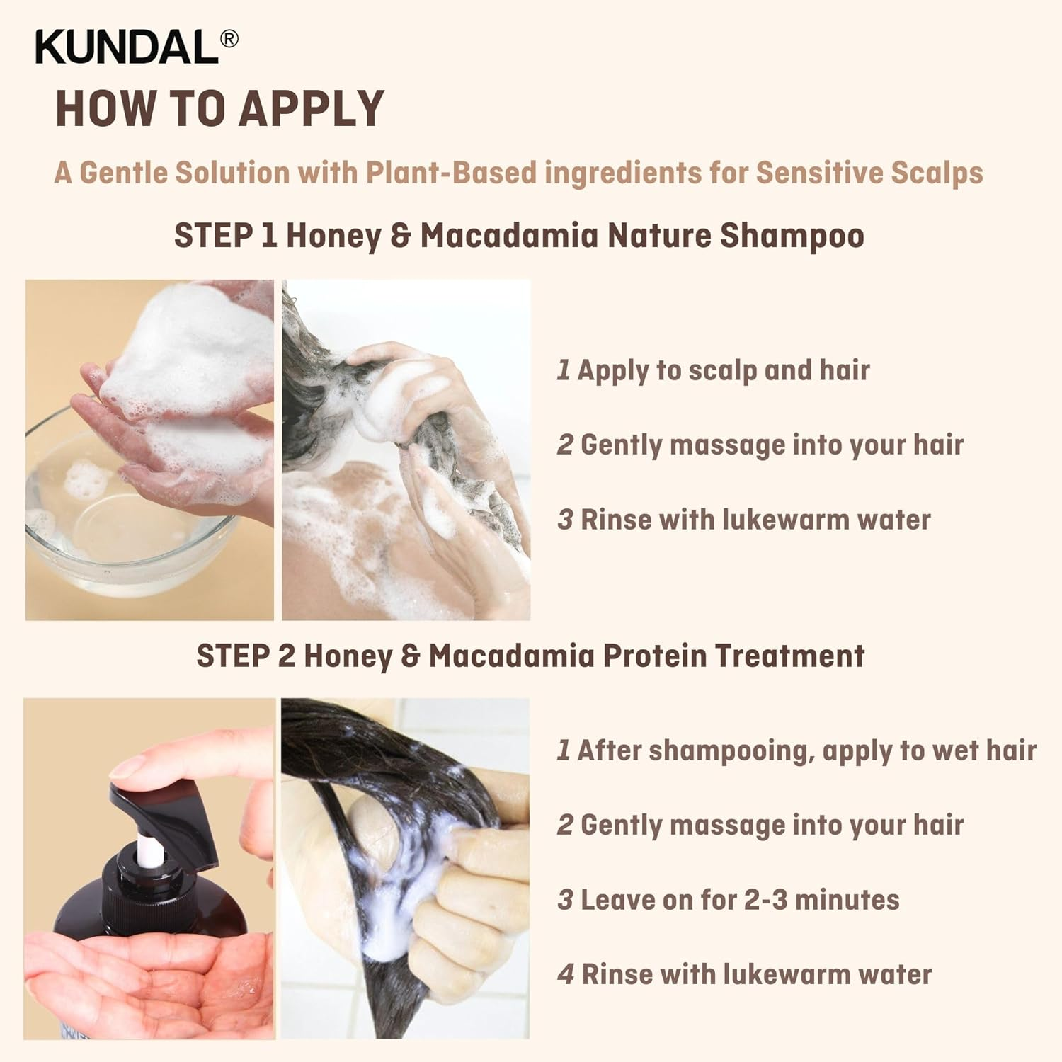 KUNDAL Natural Shampoo and Conditioner Set [White Musk] 16.9Fl Oz (Pack of 2) image number 4
