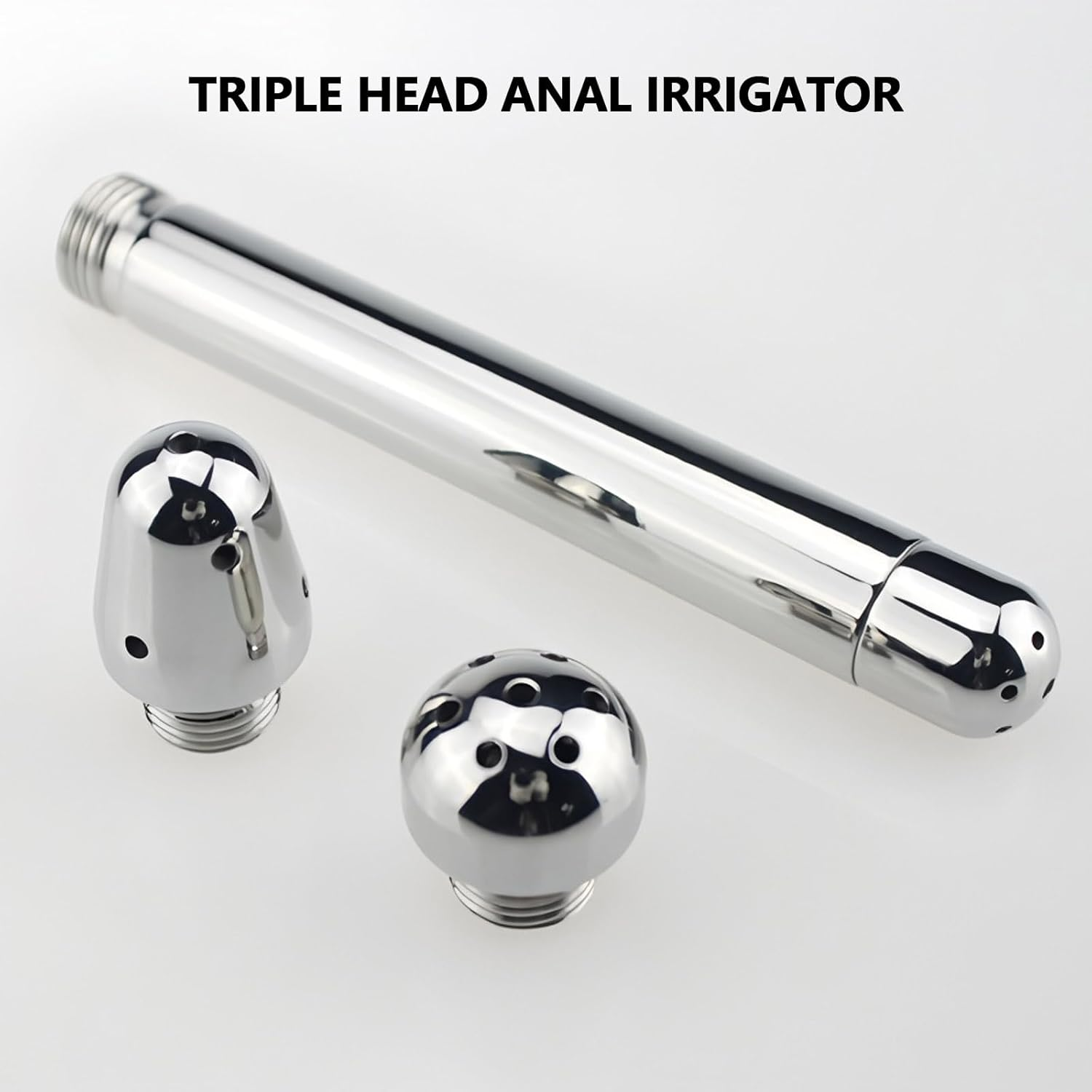 Enema Douche Shower System, 3-Heads Aluminum Professional Anal Cleaning & Colonic Kit, Handheld Shower Nozzle for Men Women, with Velvet Carry Bag image number 1