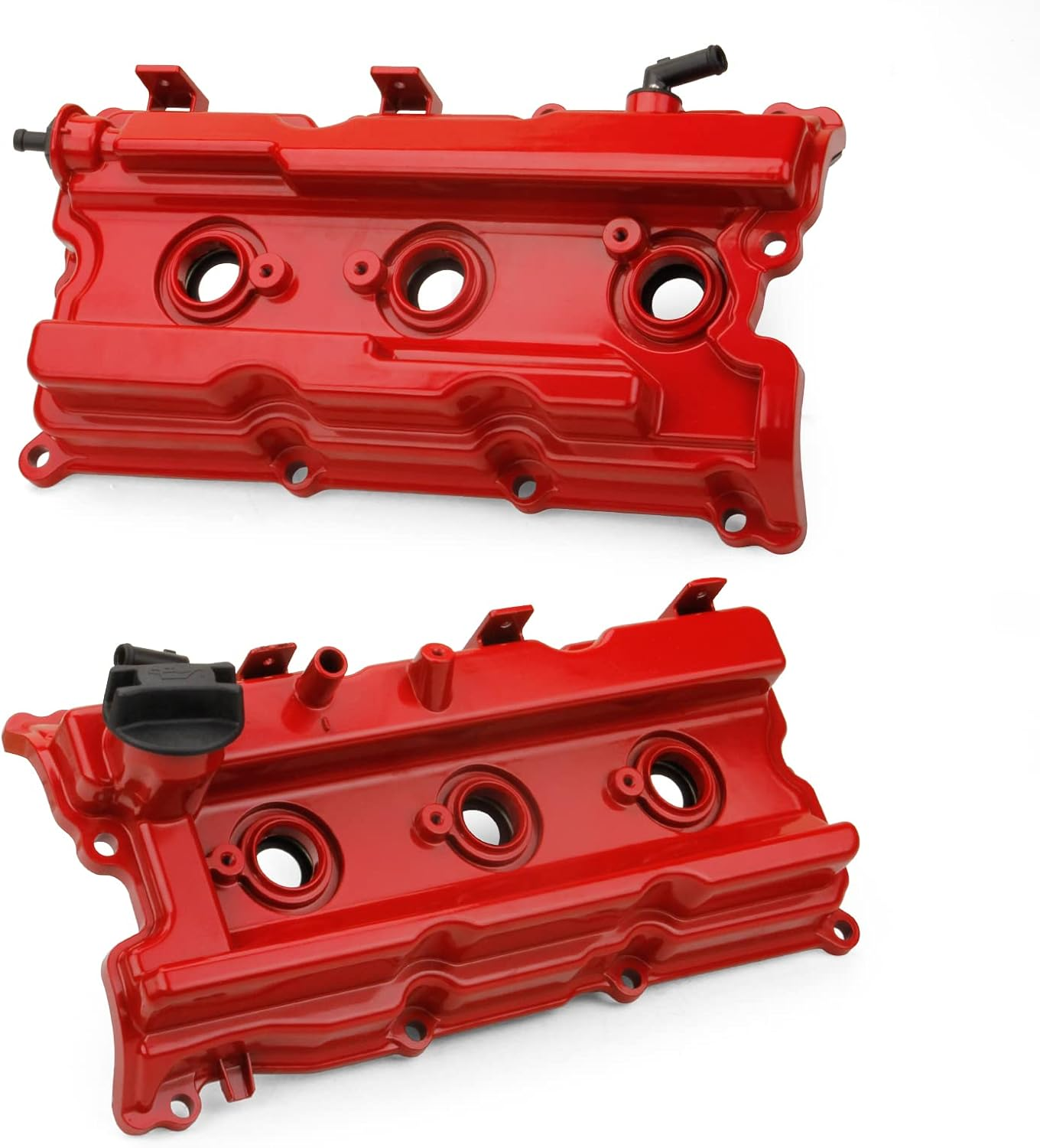 MITZONE Upgrade Aluminum Valve Cover Compatible with 2005-2019 Nissan Frontier 05-15 Xterra 05-12 Pathfinder NV1500 2500 3500 4.0L V6 Replacement # 13264-EA210, 13264-EA200 Red image number 4