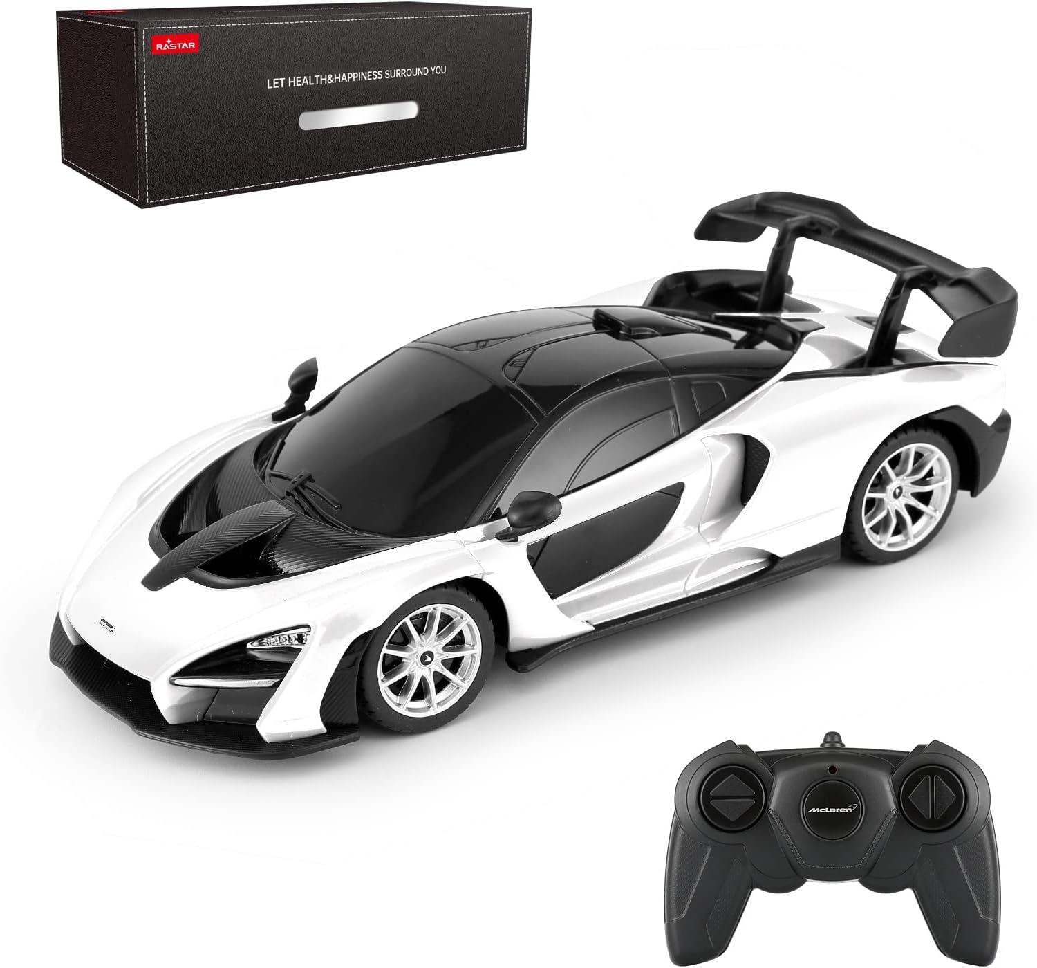 RASTAR RC Toy, Mclaren Senna 1:24 Remote Control RC Car, Mclaren Toy Car for Boys - White image number 5