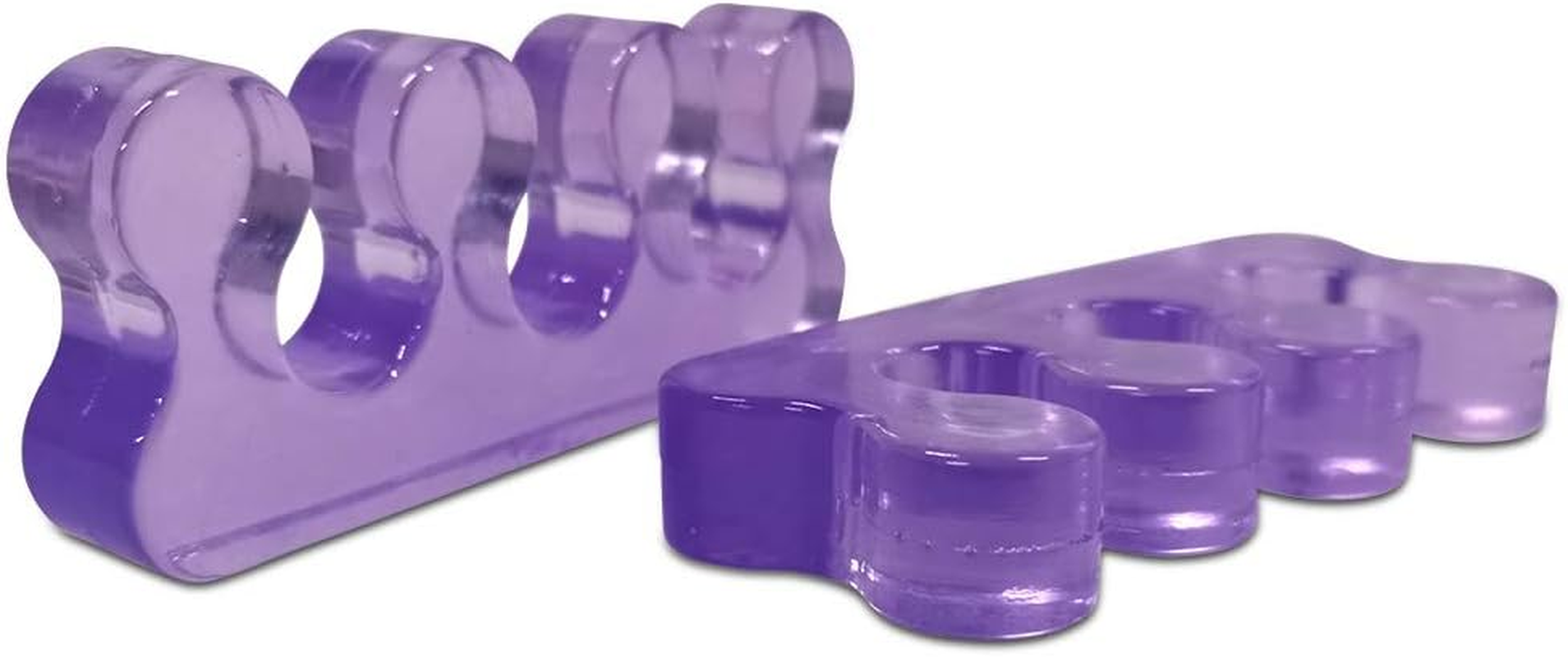 One Pair Yoga Toes Blue Toe Stretcher & Toe Separator Stop Foot Pain and Boost Athletic Performance (Purple) image number 4