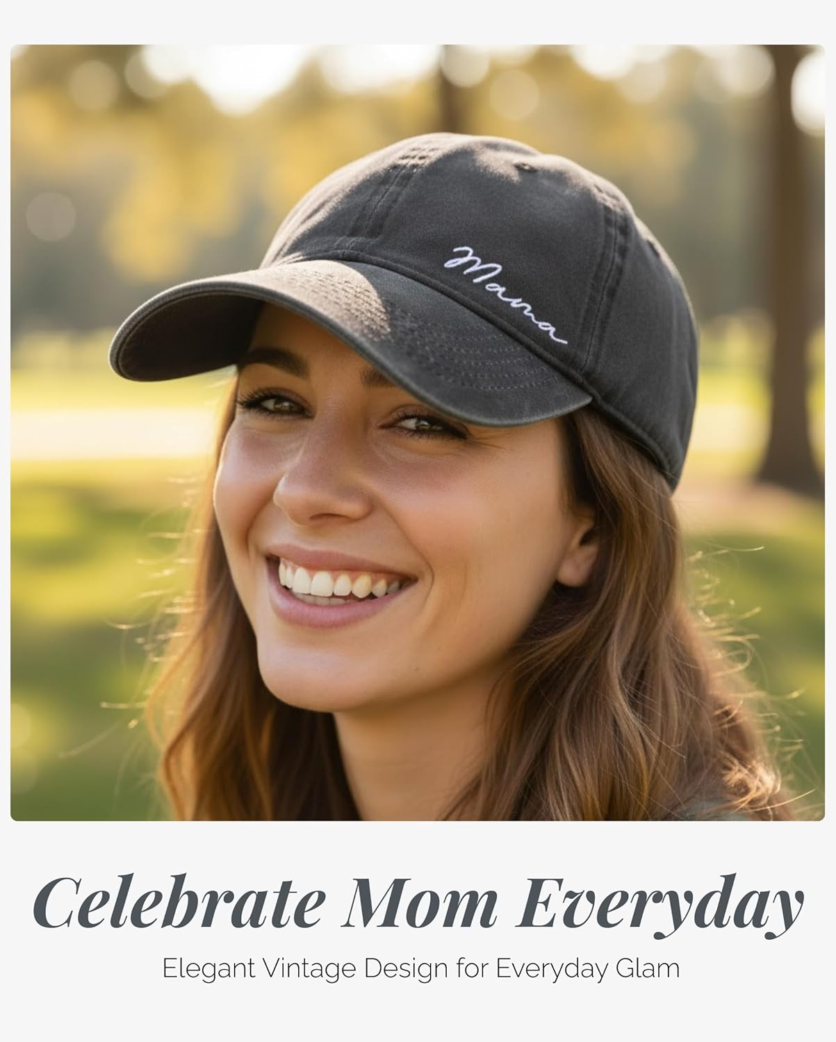 Cool Mom Hats, Fun Dad Hat, Mama Hats for Women, Distressed Mom Hat Baseball Caps - Grey-Mama image number 2