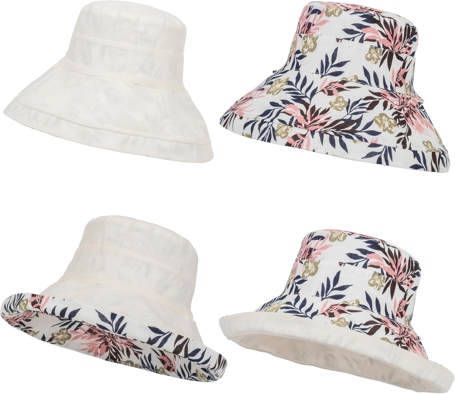 Women Summer Sun Hat UV Protection Bucket Hats Wide Brim Sun Hats Outdoor Foldable Travel Hat image number 6