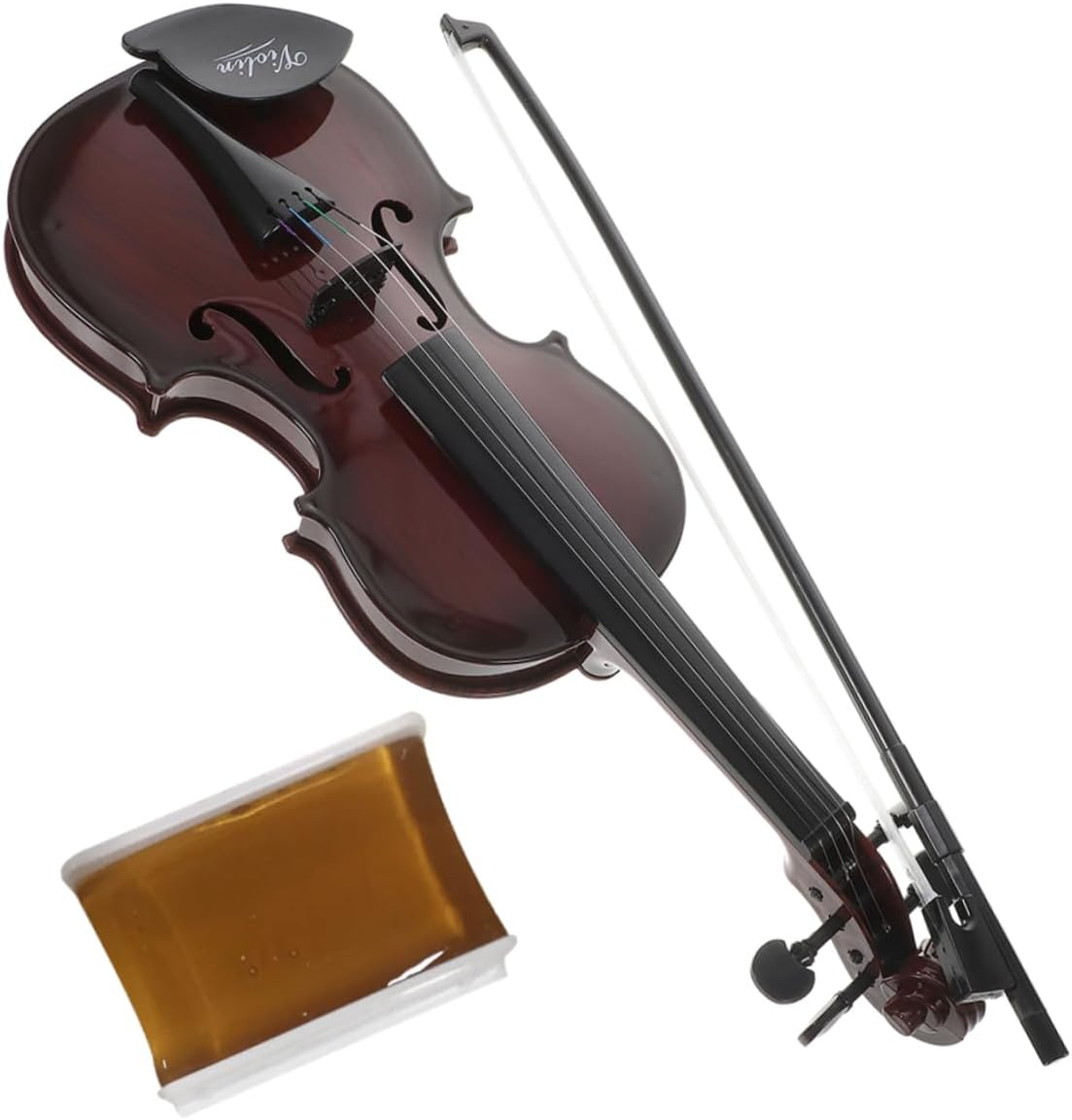 Abaodam 1 Set Simulated Music Violin Realistic Miniature Violin Adornment for Performance Photo Props and Interest Cultivation Durable Construction