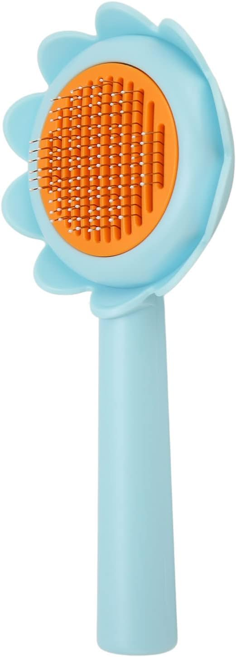 Slicker Dog Brush - 3.5X7.5In Stainless Steel Self Cleaning Slicker Brush for Dogs, Cats - Lightweight Grooming Brushes for Long Short Haired Dogs Cats, Removes Loose Fur Undercoat image number 1