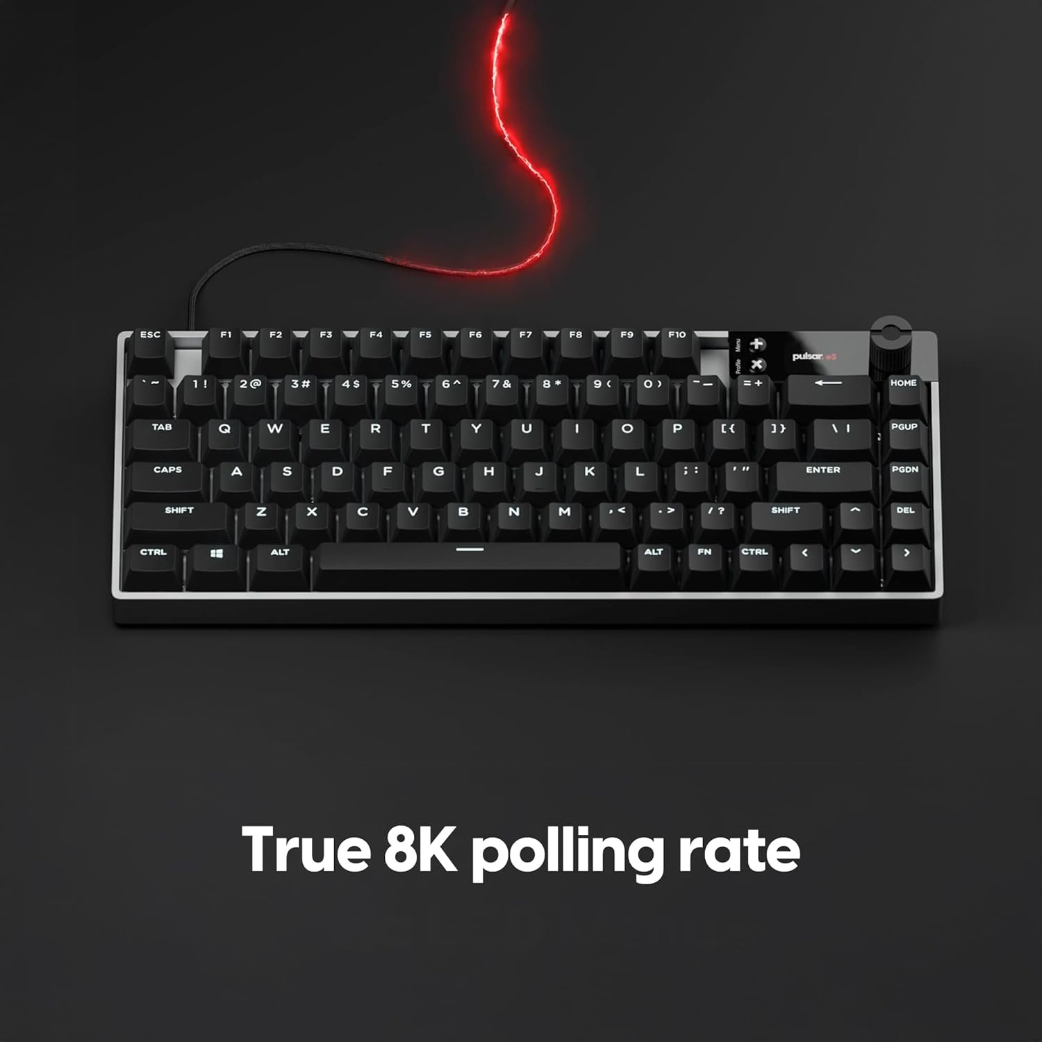 Pulsar Gaming Gears ES HE 70 Hall Effect Magnetic Gaming Keyboard, ANSI, English Layout, 79 Keys, Magnetic Switch, 8K Polling Rate image number 5