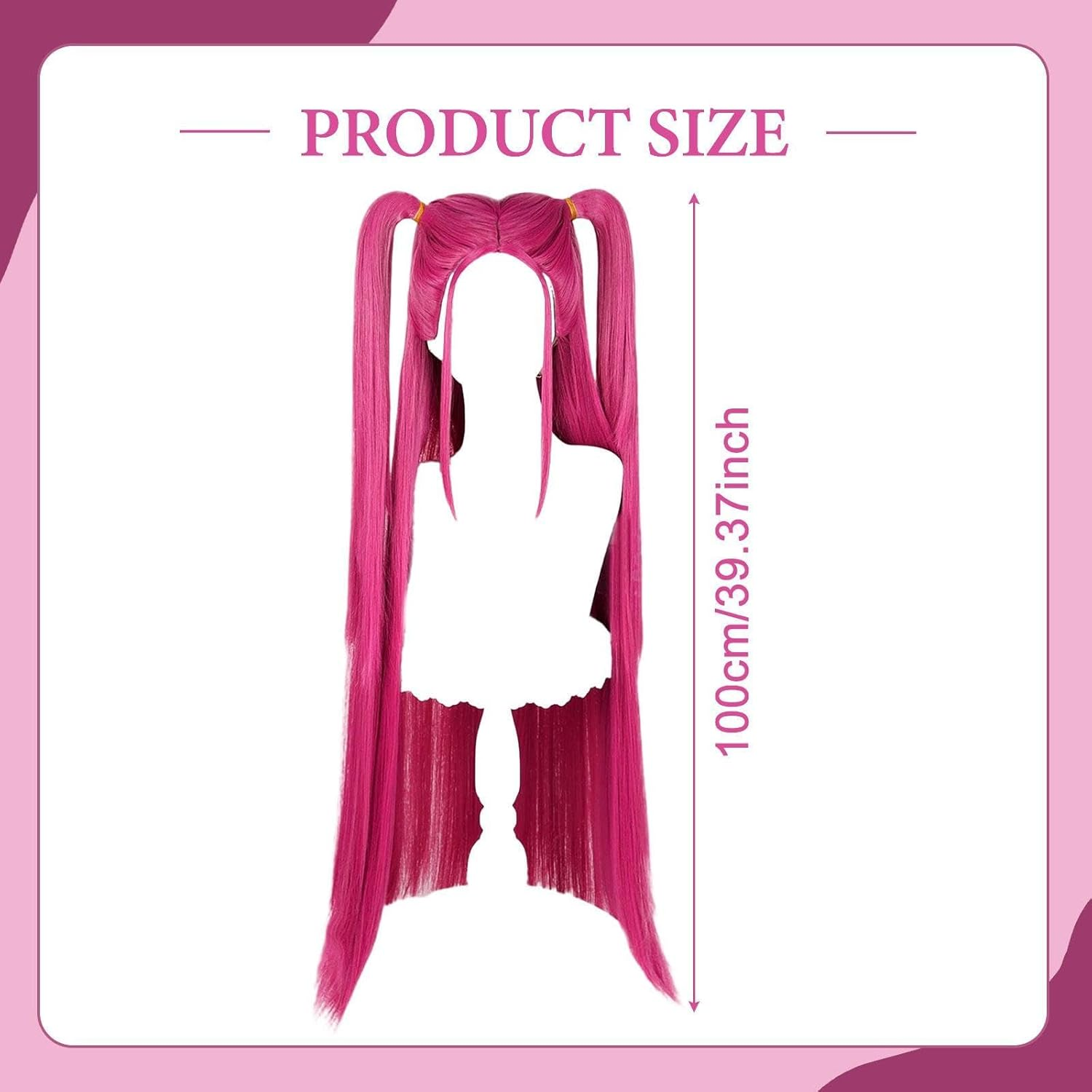 Hzskjyt Anime Cosplay Wig Party Wig Heat Resistant Comfortable Girls Realistic Costume image number 1