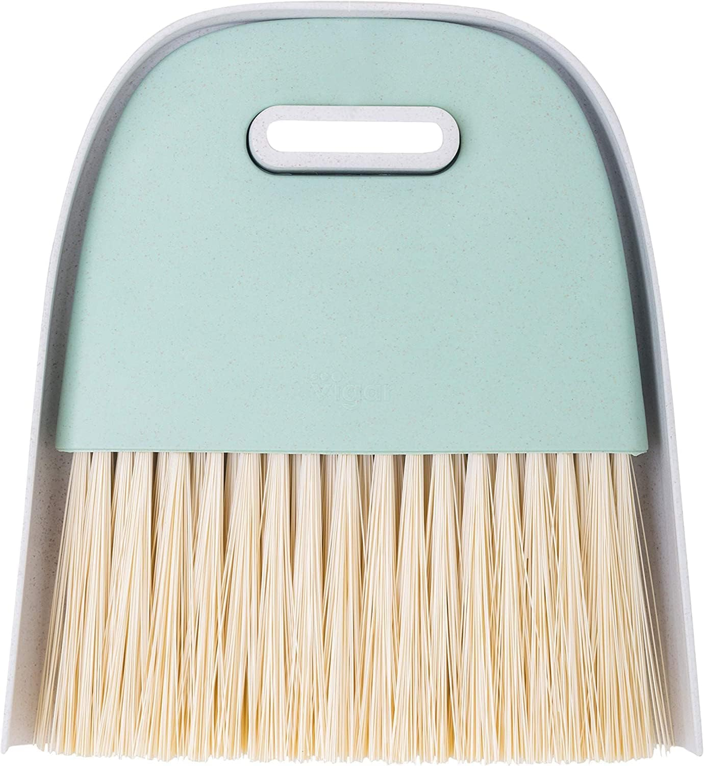VIGAR Light Grey Dustpan and Small Broom Set-Product Made with Sustainable Materials, Turquoise, Peque&ntilde;o image number 3
