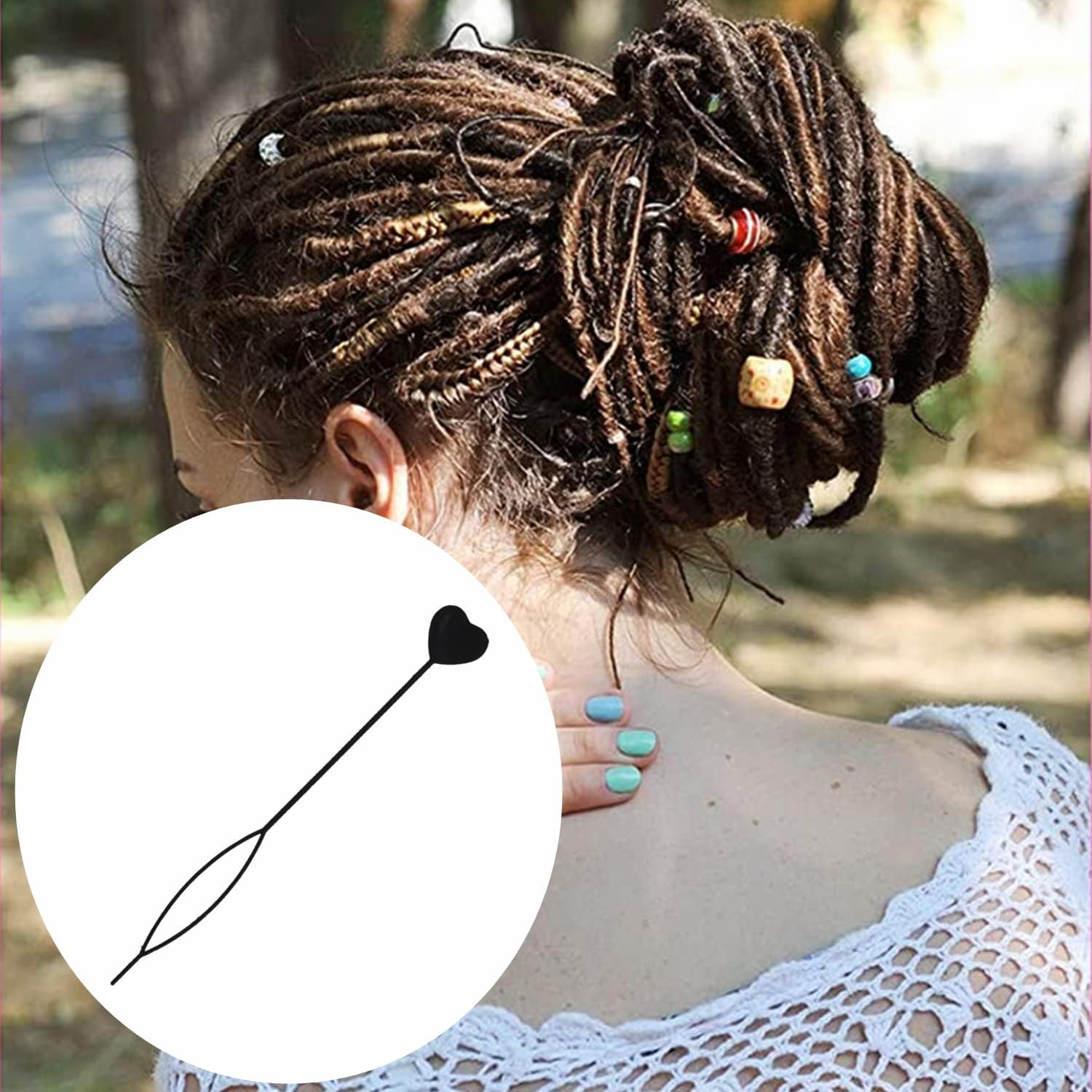 6 Pcs Hair Braid Tool Plastic Quick Beader Tool Hair Beader Tool Ponytail Maker Styling Tool Hair Styling Accessories for Hair Braid Hair Styling Accessories image number 5