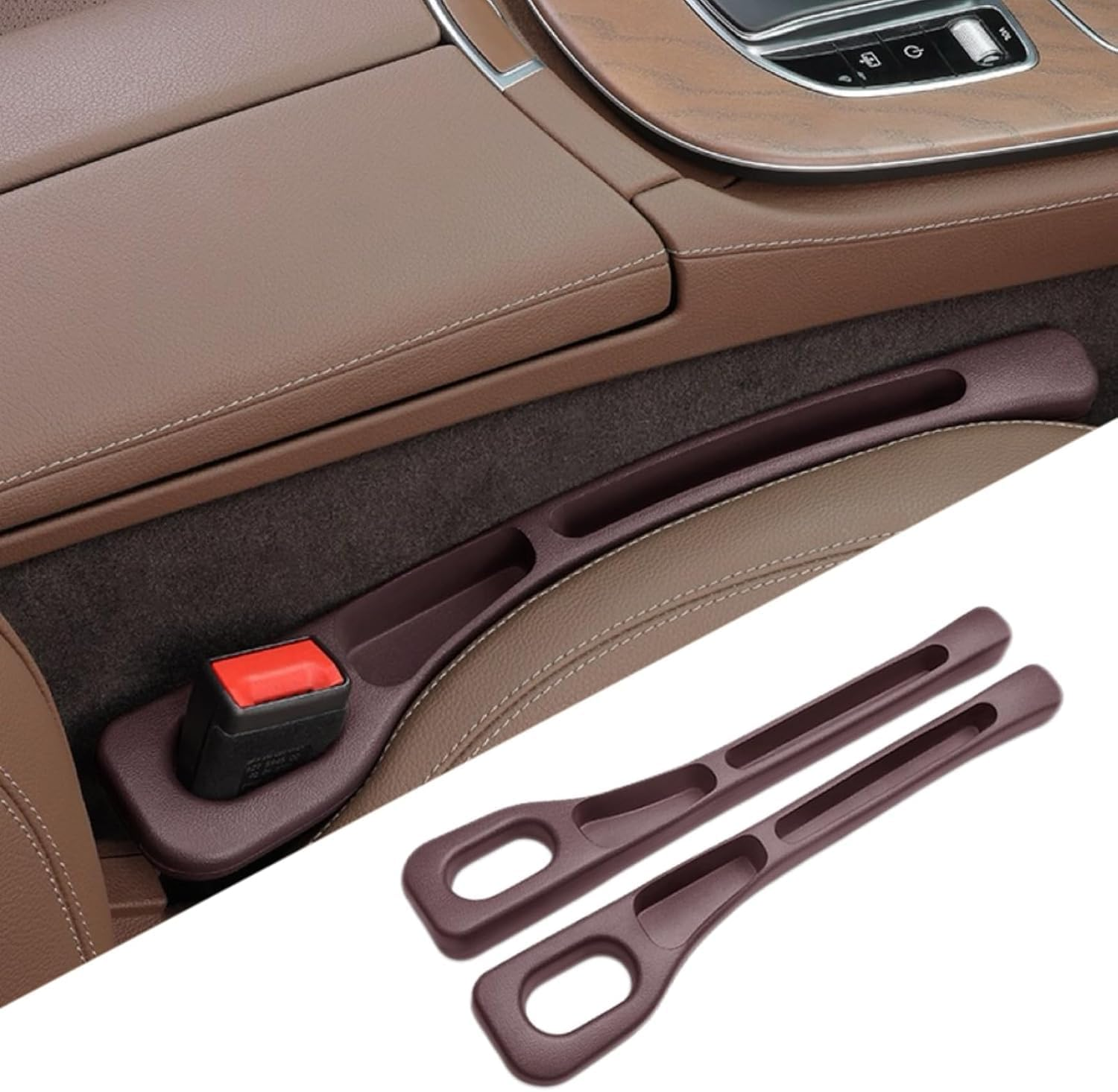 2025 Upgraded Car Seat Gap Organizer Storage Box, Storage Box for Car Seats, Universal Organizer Car Seat Gap Filler (Black)