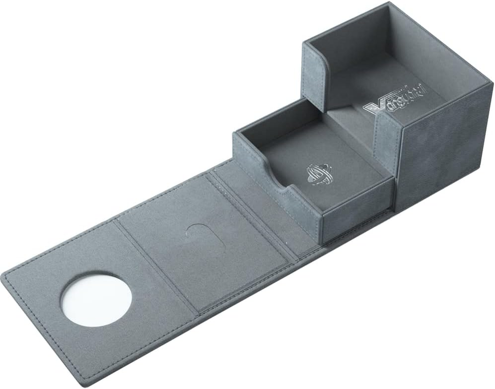 Gamegenic Cardfight!! Vanguard Nation'S Vault | Premium Deck Box | Holds up to 50 Double-Sleeved Cards | Extra Drawer for Power Counters and Accessories | Brandt Gate - Gray Color | Made image number 3