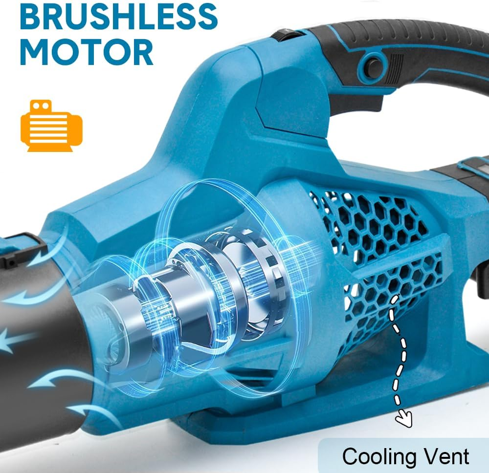 ALSTON Cordless Electric Leaf Blower Powerful Lightweight Vacuum Cleaner and 6 Speed for Garden Care Leaf Dust Removal, Compatible for Makita 18V Battery Skin Only image number 6