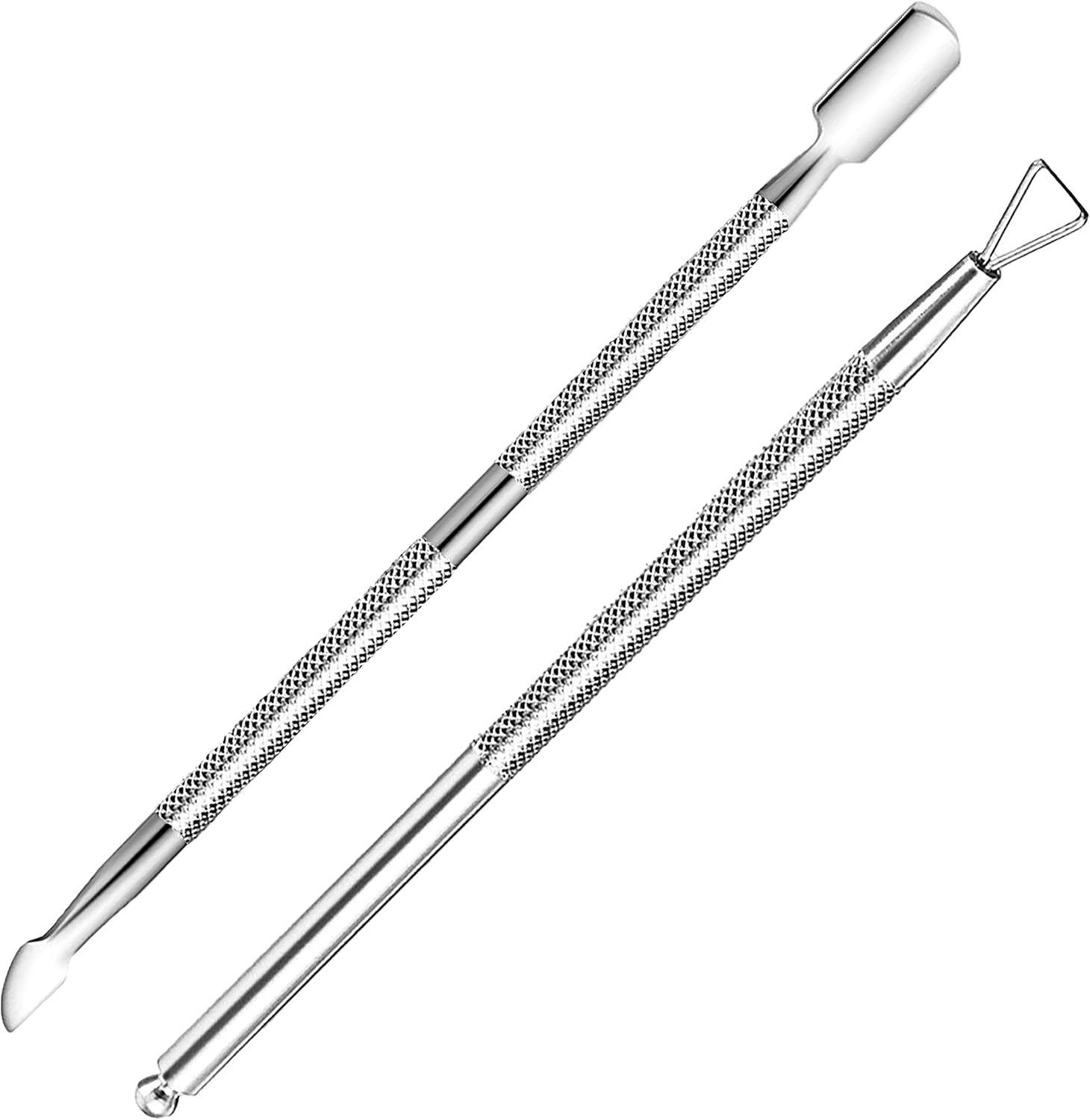 Cuticle Pusher Stainless Steel Dual Head Nail Scraper for Gel Nails Uv Gel Polish Remover Tool - Cuticle Stick for Fingernails and Toenails image number 5