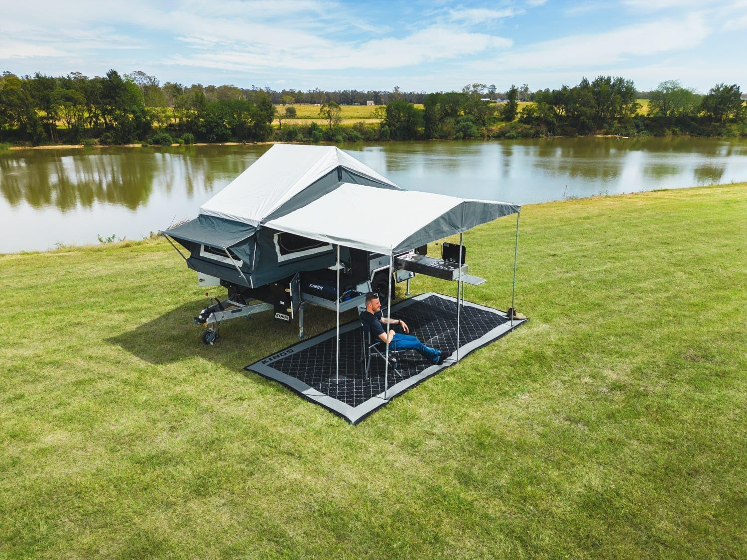 Kings Outdoor Caravan Floor Mat | Reversible | 5M X 2.4M image number 1