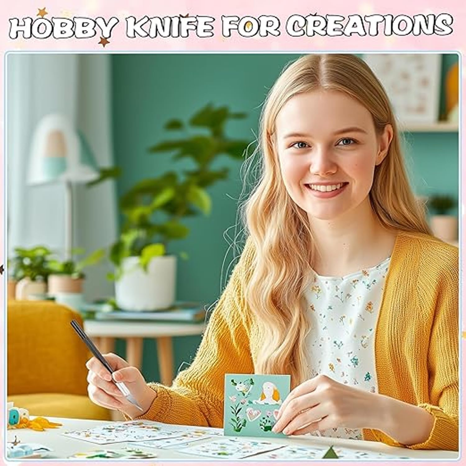 2 Pack Art Knife for Crafting, for DIY, Art Work, Cutting, Carving, Scrapbooking, Modeling， Exacting Knife Set with Extra 20 Blades #11(Black1) - Black 2 image number 5