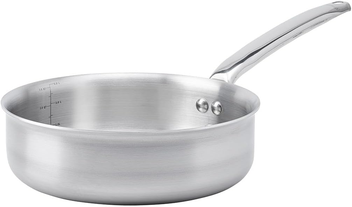 De Buyer - Alchemy Straight Saut&eacute; Pan - 24 Cm - 3602.24, Grey